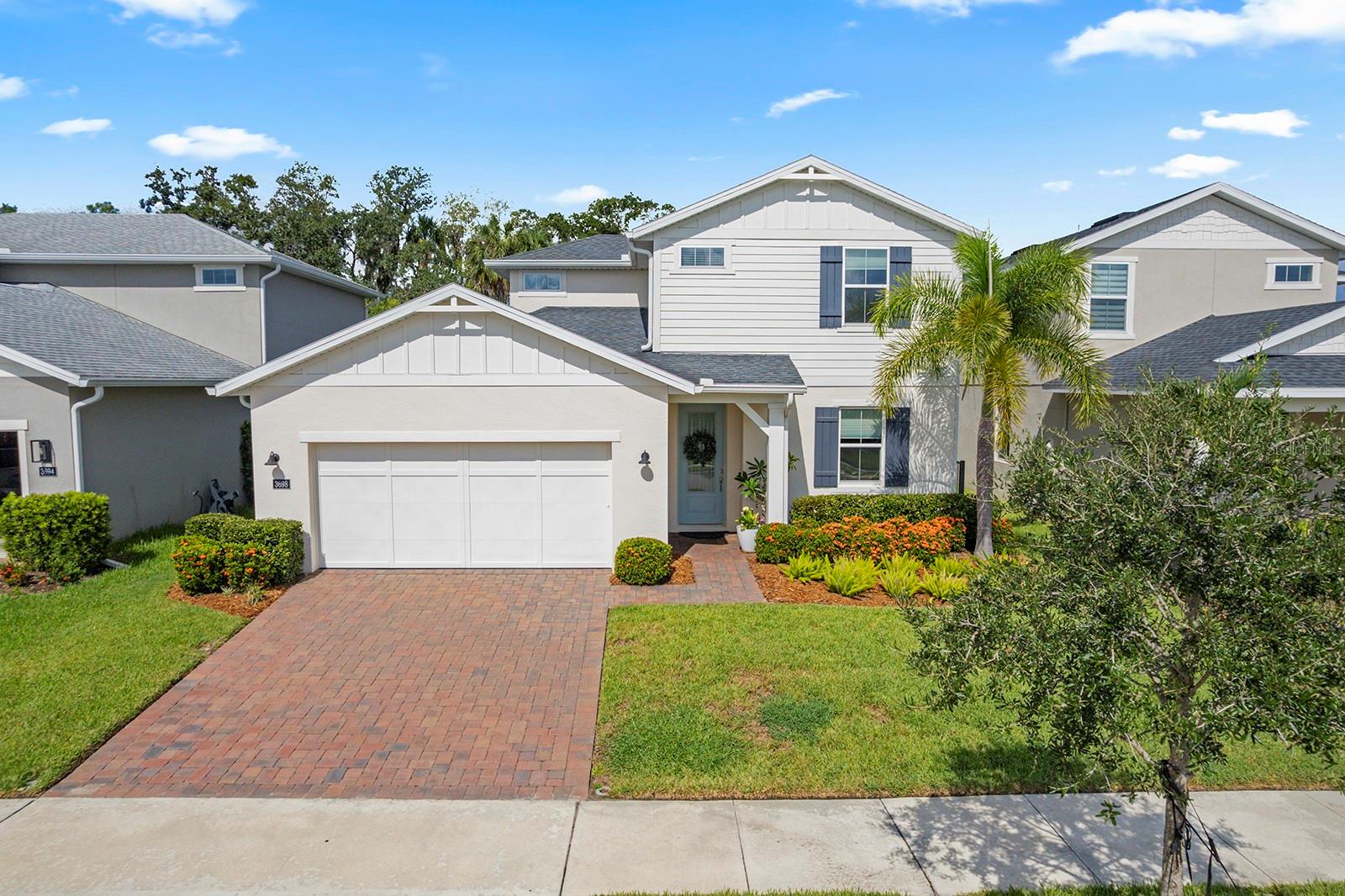 Just minutes from historic downtown Sanford, this stunning Toll Brothers home sits on a
premium lot in the gated Riverside Oaks community, offering private access to the St. Johns
River, resort-style amenities, and a premier location close to upscale shopping, fine dining, and
major commuter routes to Orlando and Lake Mary. With 3 bedrooms, 2.5 baths, an independent
office, and a spacious bonus room, this residence combines refined design, smart-home
technology, and exceptional outdoor living.
An open-concept layout showcases smooth 8-foot raised panel doors, designer lighting,
rocker-style switches, and low-VOC paint. Durable ceramic tile and luxury vinyl plank flooring
flow seamlessly throughout, while the chef-inspired kitchen features 42-inch modern cabinetry,
granite countertops, a designer backsplash, stainless steel appliances, a water filtration system,
and ambient pendant lighting. Bathrooms offer granite counters and spa-inspired finishes, while
bedrooms include expansive walk-in closets — each with convenient overhead storage — for
ample organization and style.
Smart-home upgrades include a live-view, two-way talk video doorbell; Wi-Fi–enabled MyQ
garage door opener; Ecobee smart thermostat; and a live-view, two-way talk 360-degree
backyard security camera with motion detection. Voice-enabled motorized blinds on the sliding
doors, cordless honeycomb solar shades, and custom window treatments add convenience and
comfort throughout.
Step outside to your private retreat under a mansard-style screen enclosure with beautiful brick
paver flooring — ideal for relaxing or entertaining. Thanks to its eastern-facing orientation,
mornings bring soft natural light while afternoons offer cooler shaded comfort — perfect for
enjoying the luxurious Hot Spring Highlife Spa. Privacy hedges, an aluminum fence with dual
gates, and a premium super gutter system complete the outdoor space.
Additional highlights include a finished garage with Penntek premium flake concrete coating and
overhead storage, perfect for a home gym or workshop.
Riverside Oaks residents enjoy an outdoor pool, cabana, and private river access — all within a
vibrant, connected community. This is a one-of-a-kind home where luxury, technology, and
location meet in perfect harmony.