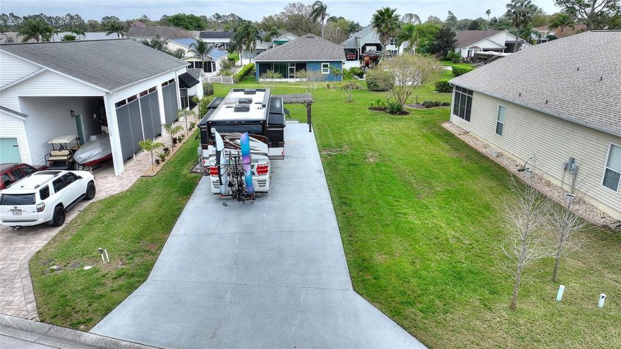 Nice RV pad in the 55/older community of Mt Olive Shores North. This pad has a pergola in the rear of the pad, which gives an area to sit out in an outdoor space and enjoy the evenings. The is the perfect place to Winter in Florida and enjoy all of the area attractions. The community has two clubhouses and pools, pickle ball courts, dog park, movie theater and lots of planned activities. Located in Central Florida, it is convenient to shopping and medical facilities.