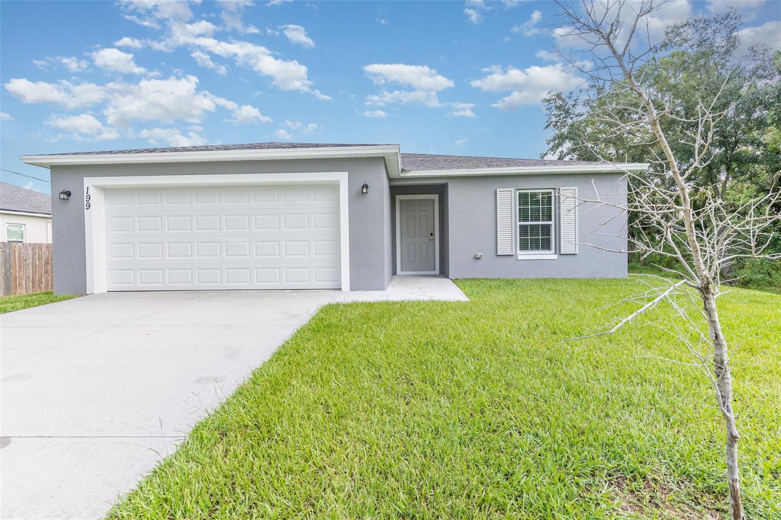 Welcome to this beautifully designed 4-bedroom, 2-bathroom single-story home built in 2022. The open floor plan creates a spacious and inviting living area, ideal for everyday living and entertaining. The kitchen features stainless steel appliances, painted cabinets, and granite countertops for a sleek, modern look. Tile flooring extends throughout the home, offering both style and durability.