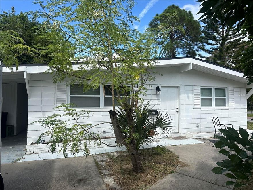 BLOCK ON SLAB. Corner lot property in a great neighborhood. Roof replaced approximately 2 years ago. HVAC system is 2–3 years old. Newer windows throughout. Located in a flood zone; The home sits on an attractive corner lot with a large yard, and its incredible location places you right across the street from Rio Vista Park. Everything is within easy reach,  you can walk to shopping, the beach, and local entertainment, and the property is conveniently located on the bus line. This little gem won't last. We have a brand new FEMA appraisal that just got done that increased the structure value .