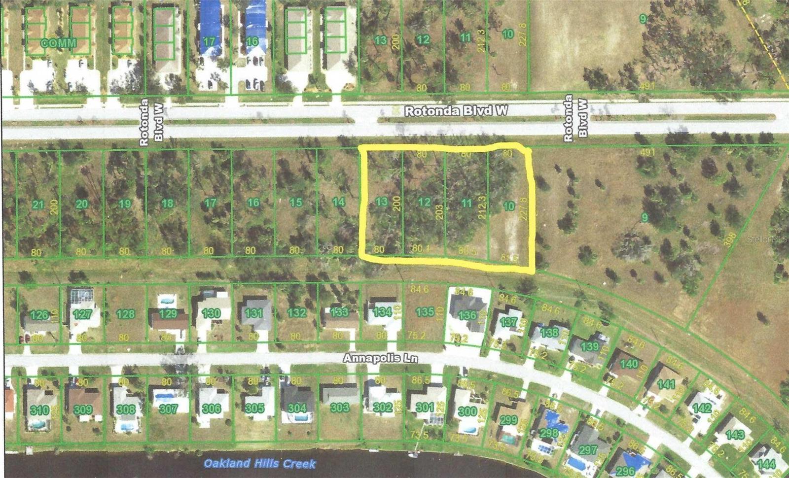 165...167...169...171 Rotonda Blvd W are all included in listing price. 1.55 acre +/- parcel in highly desirable Rotonda West. Multi-Family zoning RMF 15 (up to 15 units per acre) Potential to develop up to 22 multi-family units.