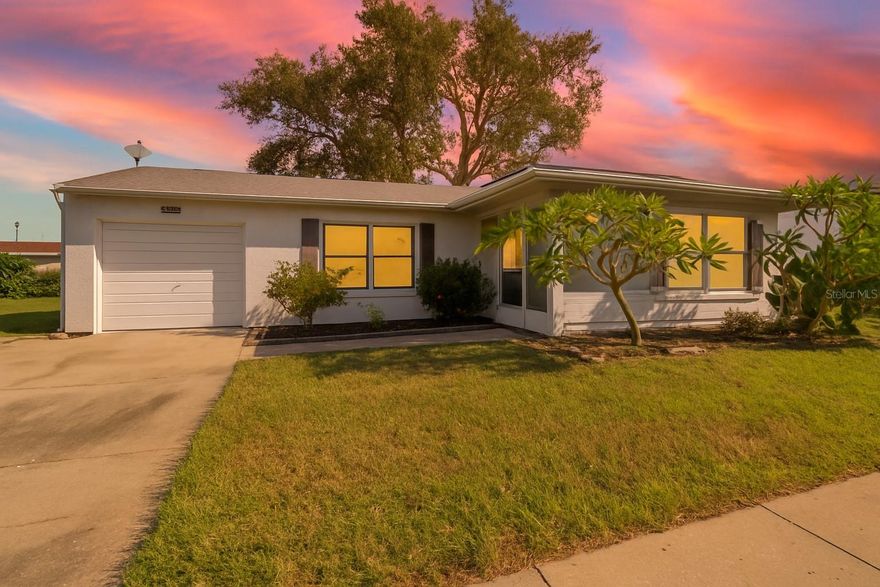 One or more photo(s) has been virtually staged. Welcome to this RARELY AVAILABLE 2-bedroom, 2-bathroom + den retreat in the highly sought-after 55+ community of Leisure Villas East. With only 42 homes, Leisure Villas East is the perfect community for full-timers or snowbirds seeking peace and tranquility, while still being close to all the shopping, dining, and activities North Port has to offer. This home is on PUBLIC SEWER AND WATER and features 18" TILE THROUGHOUT, a spacious kitchen with STUNNING GRANITE COUNTERTOPS, CUSTOM BACKSPLASH, AND REAL WOOD CABINETS, NEWER WINDOWS THROUGHOUT, a den that serves as a flex space for an office, craft room, or even a third bedroom as it is equipped with a closet, a NEW A/C in 2019, and a GENEROUS FLORIDA ROOM with NEWER SLIDER DOOR - perfect for enjoying Florida’s year-round sunshine. In addition to the attached garage, the EXTENDED DRIVEWAY allows for plenty of extra space for owners and guests to park. 

The LOW HOA FEE of just $100/month covers a variety of services, including: lawn service (mowing, edging, trimming, and blowing), insect control (fire ants) for the lawn area, maintenance of roads and courts, liability insurance on common areas, exterior maintenance including periodic painting and pressure cleaning of all villas, maintenance of queen palms, and shared maintenance of Park A and Park B with Leisure Villas Association West. The power lines in the community are underground, which is a huge perk!

Living in Leisure Villas East means you can focus on what matters most, instead of worrying about constant maintenance and upkeep. Schedule your private showing today before this gem is gone!