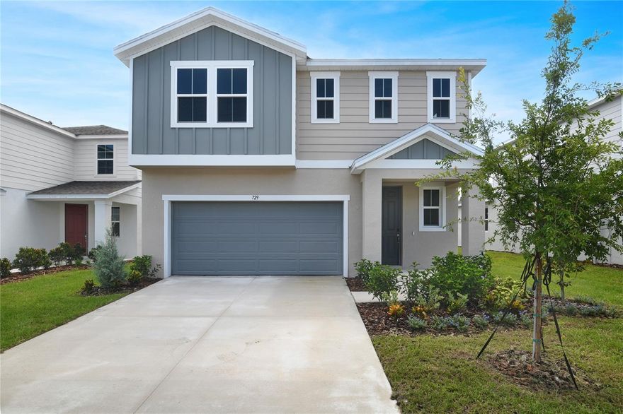 *SPECIAL FINANCING AVAILABLE* On the main floor of the beautiful Laurel plan, you’ll find a spacious great room and an open dining room that flows into a well-appointed kitchen with an immense island and a corner pantry. A powder room and a covered patio round out this floor. Upstairs, discover a central laundry and a luxurious primary suite boasting a private bath and oversized walk-in closet. This home will be built with an extra bedroom. Upgrades include Elevation B, second sink to master bath, optional windows in great room, upgraded white cabinets w 42" uppers to kitchen, white quartz countertops in kitchen and in guest bath, video doorbell, smart thermostat and garage door opener, ceramic tile floors, Coach light pre-wire and a single bowl kitchen sink.  **Special financing + up to $17K in Flex Funds on quick move-in homes OR opt for just the Flex Funds and get up to $35K toward homes that can close in a timely manner. Options may vary by community, offers are available for select homes on a first-come, first-served basis. Contact builder for more information!