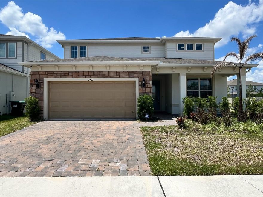 Welcome to this stunning, like-new home in Orlando, ideally situated on a premium corner lot. Barely lived in and just 3 years old, this beautifully maintained residence showcases over $50,000 in builder upgrades and thoughtful enhancements throughout.
Yoe will be impressed by the striking rock-accent exterior and elegant iron rod staircase, setting the tone for the style and quality found inside. The open-concept floor plan offers a bright and modern living space, perfect for both everyday living and entertaining.
This move-in ready home is loaded with features, including a built-in wiring for TVs and smart home integration, a fully paid-off security system (a $5,000 value), and a convenient Chameleon central vacuum system for added ease.
Step outside and enjoy your private outdoor retreat, complete with a summer kitchen—perfect for weekend BBQs and relaxing Florida evenings. The premium corner lot provides added privacy and curb appeal.
Conveniently located near top-rated schools, shopping, dining, and major highways, this home offers the perfect blend of modern comfort, energy efficiency, and everyday convenience.
With its high-end upgrades, outdoor living space, and prime Orlando location, this property delivers exceptional value and lifestyle.
Don’t miss your opportunity to own one of the most desirable homes in this sought-after community—schedule your private showing today! More photos soon