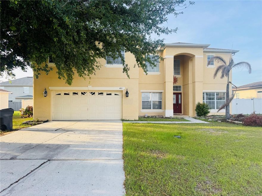 This beautiful and spacious two-story home features 4 bedrooms on the second level, plus a versatile bonus room on the first floor, ideal for a fifth bedroom, office, or den. From the first floor, you’ll be awed by the approximately 25-foot soaring ceiling, creating an open and airy feel that is not commonly found in many homes in the area. First floor has beautiful Italian ceramic tiles throughout and continues up the staircase, this home also features a formal living room, combined dining and family room, a separate laundry room, and a two-car garage, The master bath features a garden tub, separate shower, and dual sinks. Second floor has brand new carpet in all upstairs bedrooms and loft. This home is designed for comfort and style. Enjoy a private fenced backyard perfect for entertaining. Roof is about a year old. Must see to appreciate.