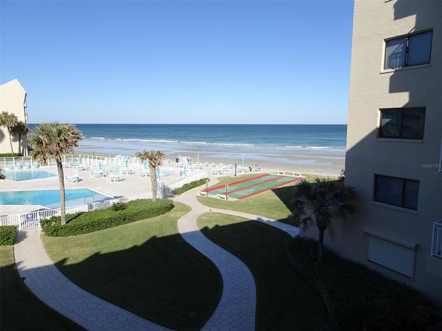 Fantastic ocean view completely updated and fully furnished condo in the Errol-By-The-Sea Complex. All new high end mostly teak furniture and tile floors throughout the unit. Both bathrooms have been updated and one is handicap accessible. Beautiful wood cabinets, high end stainless appliances(Convection oven), granite countertops, and tile backsplash in kitchen. Murphy bed and leather reclining couch in living room.  Everything in the condo is included. Entire condo repainted 6 months ago. HVAC replaced in 2015.  Complex has two beautiful swimming pools, shuffleboard courts, basic cable(with DVR) and water included, tennis, and well maintained grounds. ;LocationDescription: Condo ;Water: City