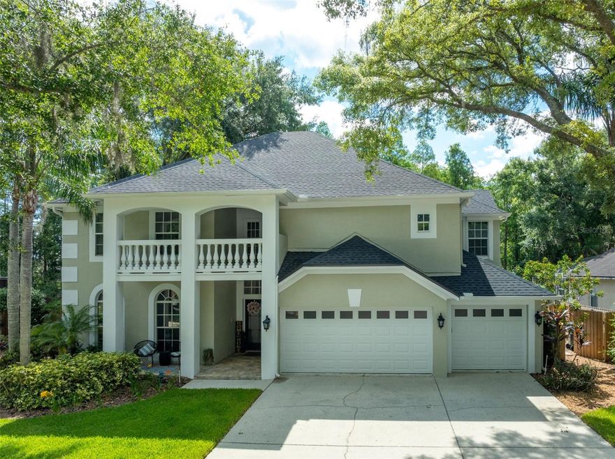 Think you can't have EVERYTHING in one home? Think again. This beautiful updated two story POOL home that backs up to a 6 acre conservation lot in a highly sought after community has it ALL! 
Updated kitchen and bathrooms - Check! Media room with THREE TV’s - Check! Tons of living space - Check! Screened-in pool oasis with a firepit surrounded by nature on a large lot - Check! Located on a quiet culdesac in the desirable Arbor Lakes community with underground utilities, this 5 bedroom 4 bath home is move-in ready and waiting…and with enough space for everyone! With not one, but TWO living spaces plus a second floor media room this home was made for entertaining. Whether you are having a BBQ by the sparkling pool or just a quaint get together by the fire pit, the pocket sliding glass doors (12 foot when fully opened) make indoor/outdoor entertaining not just simple…but amazingly stunning. Backing up to a lush conservation lot, you will feel wrapped in the privacy and tranquility of the Old Florida nature and charm as you listen to birds chirping while you drink your morning coffee from your balcony overlooking your pool. The large updated kitchen with enormous 9 ft island, coffee bar, and tons of cabinet space opens up into the formal dining room and lounge area making every meal feel elevated and special. The spacious primary bedroom on the second floor has french doors that open up onto the balcony overlooking the conservation lot and a spa-like en suite bathroom that is what dreams are made of! This massive bathroom has 2 beautifully designed vanity spaces, built-in storage, 2 large his and hers walk-in closets, a huge jacuzzi tub and giant separate glass shower. 
The second floor has 3 more spacious bedrooms, one with its own en suite bathroom, a separate bathroom, and don't forget about the fantastic media room where you can watch movies, game, or watch many sporting events at once! This home isn't just stunning, it also has many updates including: New roof (2023), New impact rated garage doors (2021), new luxury vinyl flooring on the first floor( 2024), updated kitchen and bathrooms, pool resurfaced and oversized lanai with brick paves within the last 5 years, and more! Now let’s talk about the location. This peaceful community has its own recreation area with playground, pickleball courts, and beautifully maintained areas for picnics and enjoying the great outdoors. Ed Radice Sports Complex is located around the corner making youth sports extremely accessible, along with the many restaurants and shops of Citrus Park Mall, multiple golf courses around the area, and amazing horse races of Tampa Bay Downs just 15 minutes away. It’s hard to believe you can have ALL of this and feel like you live in your very own retreat away from the world. But believe it…because this home has it ALL. 
Updated move-in ready homes like this don't last long. This is YOUR chance to have it all!