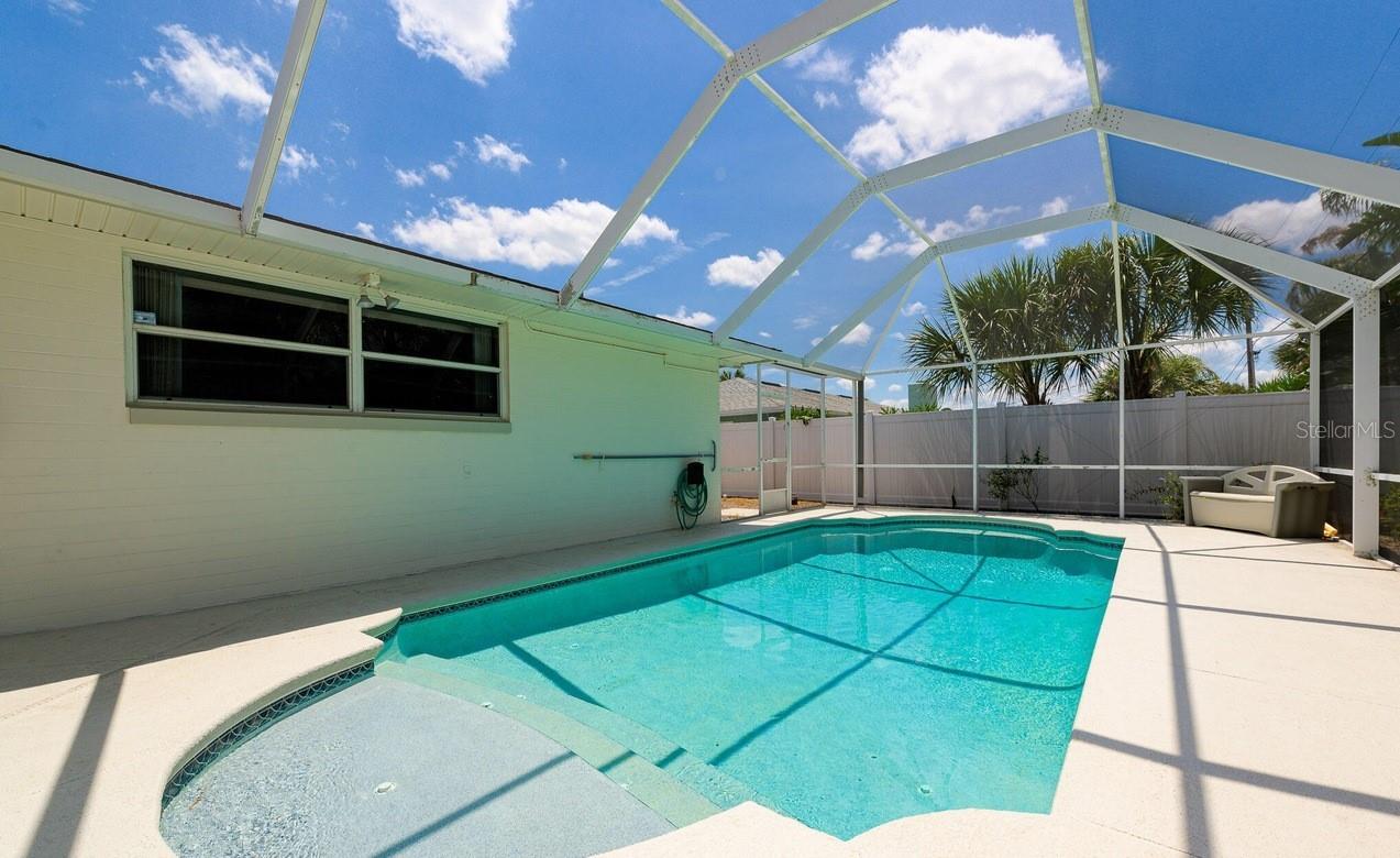 All utilities, pool and lawncare are provided!
Available after April 10, 2025 Winter 2026 is still available!
$300 is cleaning fee, $75 for booking fee, and the total tax is 12.5 percent.
Rates are as follows!
Long term of 6-12 months price is $4000 including utilities with a $250 electricity cap.
May and August $3800, June and July $4500, September through November $3500, December and January $5000, February, March, and April $6000.
This furnished, vacation pool home is walking distance to the beach and has four bedrooms and two baths. A master suite, and two bedrooms on the other side of the house, one with bunk beds, double bed on the bottom. Every room has a TV in it. In the back of the house by the pool entrance is another bedroom with a sitting room. We offer washer and dryer, a garage, and a screened in pool with a lounging area with patio furniture.
We have an open floor plan with a roomy kitchen, dining room and large living room with a separate sitting area over looking the large front windows that brings in lots of natural light. This is fully equipped with all towels, linens, utensils, pots and pans, dishes, coffee pot and all the appliances. The fridge is an updated stainless steel. All the Beach towels you need and chairs, plus a little wagon to take it all down to the beach, which is at the end of the road only a few houses away. This house is located on a quiet street, where you can ride bikes to the ocean on your left, or turn to the right and you can ride along John Anderson Drive along the Halifax river. There you can watch the sailboats cruise by on their way to the inlet or other destinations. You can also walk to the famous Laggerheads restaurant.
Inside the house has lots of gathering places for your family to get together to eat, cook meals together and relax. Or lounge by the pool in the beautiful Florida sunshine, and think about your friends up north shoveling snow, or going to work! Come stay with us for your next vacation. Pets are welcomed with a pet fee of $250 per pet. Ormond Beach now has an area for your dog on the beach. The dog-friendly stretch of Ormond Beach will be between Rockerfeller Drive and Milsap Road.