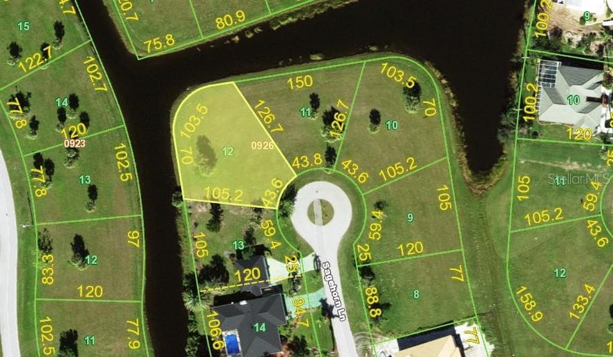 Build your dream home on a prime cul-de-sac lot in Burnt Store Lakes.  Discover the perfect canvas for your Florida dream home on this desirable cul-de-sac lot in beautiful Punta Gorda.  This property boasts just under 1/3 of an acre and the adjacent lot located at 17256 Sagehorn Ln. is a 1/4 acre property which is also listed for sale (MLS #C7521324).  Buying both lots would give you over 1/2 acre or prime waterfront land right here in paradise.   Tucked away at the end of a quiet street, this homesite offers added privacy, minimal traffic, and a peaceful setting—ideal for relaxed Southwest Florida living.  Positioned on a canal that leads to a large lake.  Located in a well-established area, the lot provides convenient access to shopping, dining, parks, golf courses, and is centrally located between Punta Gorda and Cape Coral. Enjoy nearby boating, fishing, and Gulf Coast beaches, all while coming home to a tranquil neighborhood atmosphere and breathtaking sunsets in your back yard.  Let’s not forget the short 23-minute drive to the Punta Gorda Airport.  Whether you’re planning a full-time residence, seasonal retreat, or investment property, this cul-de-sac lot offers the space and setting to bring your vision to life. Don’t miss this opportunity to build in one of Punta Gorda’s most charming and sought-after areas.
