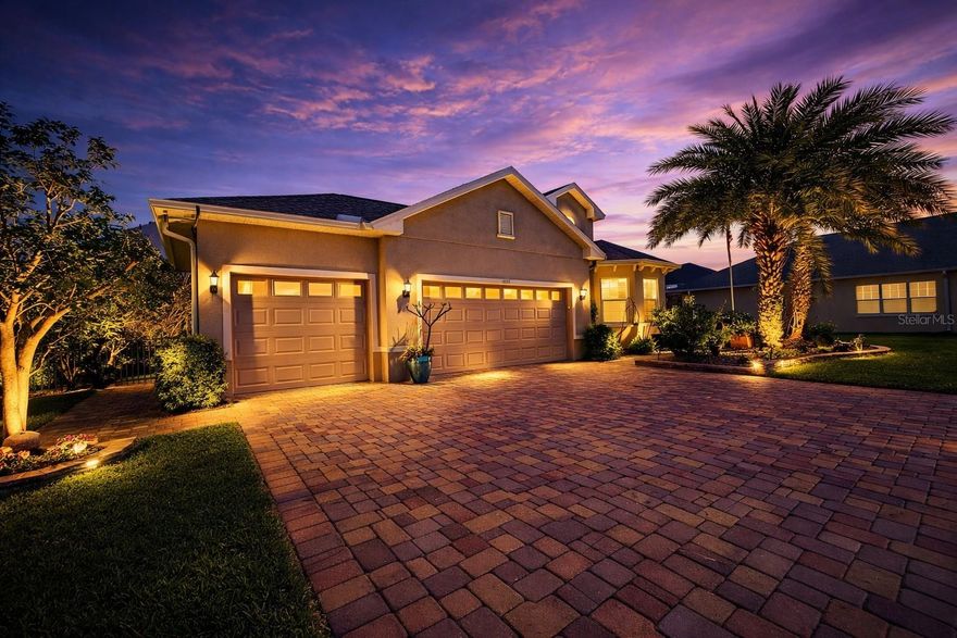 16114 Morning Dew Way is an exceptional, custom-built, upgrade-filled home located in the highly sought-after Sawgrass Bay community! Situated on a premium oversized cul-de-sac lot backing to a serene retention pond, this property offers privacy with no rear neighbors. This impressive 3-bedroom, 2-bath home showcases 9’4” ceilings, tray ceilings, crown molding, plantation shutters throughout, and recessed lighting for a refined and elegant feel. The spacious primary suite is truly a standout, featuring an oversized layout and custom California Closets in the master. Enjoy Florida living at its finest with power screens on both the front porch and rear lanai, plus a fully fenced backyard complete with a Meyer lemon tree, key lime tree, butterfly garden, dwarf magnolia, and rubber tree. Additional outdoor highlights include motion-sensor lighting & extra electrical outlets. Stunning sunsets! Major updates include a NEW roof and gutters (August 2023) and a NEW A/C system (2025) equipped with an air ionizer, mold filtration system, and an additional duct run to enhance cooling efficiency in the sun-exposed bedroom.  The epoxy-coated 3-car garage is a rare find, complete with ceiling fans for improved airflow. The home was freshly repainted in 2020 and also features an in-wall pest control system with a termite bond. Sawgrass Bay offers fantastic amenities including a community pool, dog park, volleyball court, and walking trails. This home truly has too many upgrades to list—don’t miss your opportunity to own one of the most well-appointed homes in the community! Some furnishings may be negotiable.
