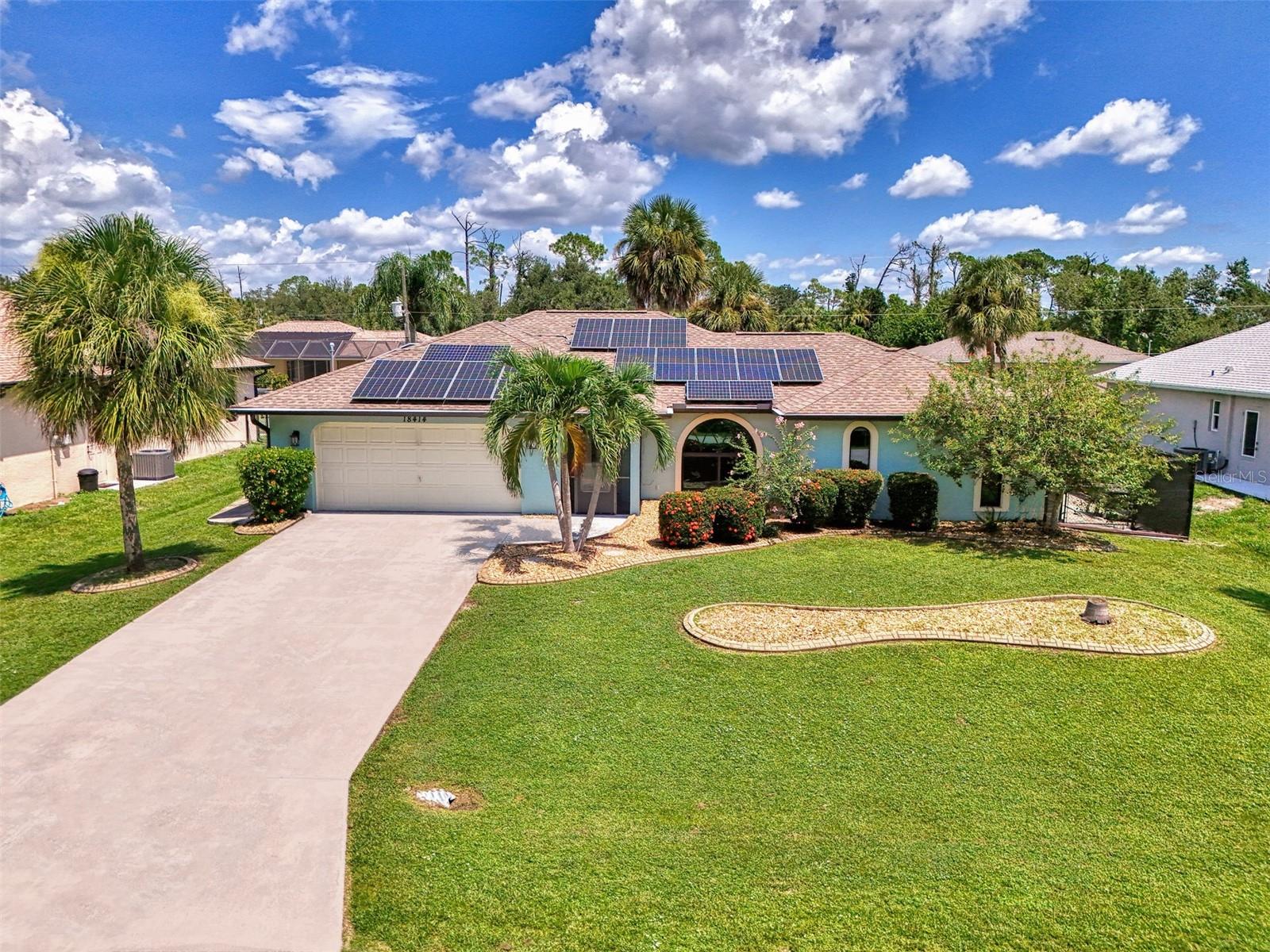Stunning 3-Bed, 3-Bath Solar-Heated Pool Home in Port Charlotte!
Designed for comfort and peace of mind, this home features two spacious master en-suites with walk-in closets, plus a modern kitchen with granite countertops, stainless steel appliances, a decorative range hood, and elegant wood cabinetry. Enjoy Florida living with a screened lanai, fenced backyard, and lush landscaping.
Practical upgrades include a whole-house generator, impact windows, and Kevlar hurricane panels. Solar panels and the PACE loan will be paid off in full at closing, giving you long-term energy efficiency and savings. See attached feature sheet for a list of more upgrades.
Perfect as a year-round residence or seasonal getaway, this home is centrally located near shopping, dining, and just a short drive to local beaches. Don’t wait—call today to schedule your private showing!