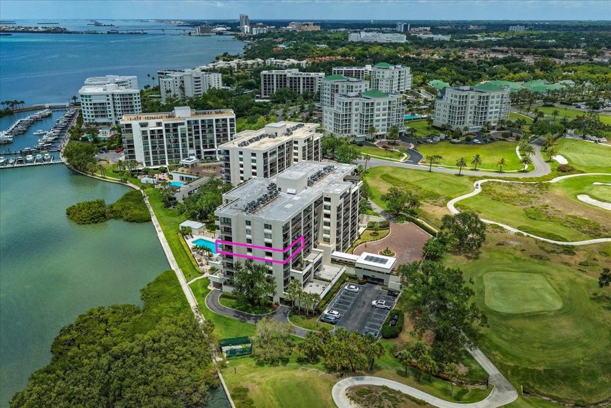 Tucked behind the guarded gates of the prestigious Belleair Country Club, this sought-after fifth-floor end unit in the secure South Garden 4 building offers an extraordinary lifestyle surrounded by sweeping Intracoastal and golf course views from virtually every room. Move-in ready and beautifully updated, the residence welcomes you with stunning flooring, neutral tones, crown molding, remote blinds, and designer finishes throughout. The open floor plan is filled with natural light, while the spacious family room features walls of sliders that seamlessly extend to a wraparound balcony where breathtaking water views create the perfect backdrop for entertaining or relaxing. The beautifully designed kitchen is equipped with a center island, hood vent, top-of-the-line appliances, warming drawer, beverage cooler, and opens effortlessly to the dining and living areas overlooking the lush fairways of the Belleair Country Club golf course. The luxurious primary suite is a private retreat with its own balcony, custom built-in closets, and a spa-inspired ensuite featuring dual sink vanities, gorgeous tilework, and a custom walk-in shower. The additional bedroom also enjoys private balcony access, golf course views, and a walk-in closet while sharing a beautifully renovated hall bath with a walk-in shower. An in-unit laundry room adds convenience, while three separate storage areas provide exceptional functionality. Residents enjoy a community pool and amenities, plus the rare advantage of priority positioning for membership consideration at the Belleair Country Club. Building 4 has completed both the Milestone and Structural Integrity Reports, has recently been painted, a new building generator, elevator, and roof replaced offering additional peace of mind. Ideally located close to fine dining, boutique shopping, two private golf clubs, and the area’s world-famous white sand beaches, this is a rare opportunity to experience luxury living in beautiful Belleair.