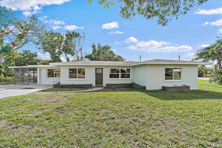 INVESTOR ALERT! ATTRACTIVE INCOME POTENTIAL OR MOVE RIGHT IN!! Discover the epitome of Florida living in this beautifully remodeled 3-bedroom, 2-bathroom home with an additional office/bonus room, a guest house, and a storage shed. NEW ROOF 2022! Situated on a generously sized corner lot of approximately ¼ acre, this property is a true gem, offering a myriad of possibilities. LOCATION, LOCATION, LOCATION!! Home is nestled just 1.1 miles from the pristine shores of Nokomis Beach and Nokomis Boat Ramp making this residence a beach lover's dream. But that's just the beginning! Imagine having Bay Point Park, a resident-only oasis, practically in your backyard. Here, you'll have direct access to Lyons Bay, allowing you to launch kayaks, canoes, paddleboards, and more. Cool off in the bay's crystal-clear waters, enjoy some fishing, and keep an eye out for playful dolphins and gentle manatees – all just steps from your door.
Step inside to discover a thoughtfully remodeled interior boasting neutral colors and picture windows that flood the space with natural light. The kitchen features luxury vinyl flooring, granite counters, a decorative backsplash, and a convenient pass-through window to the rear lanai. It opens seamlessly to both the great room and the office/bonus room, making it perfect for entertaining. Enjoy the convenience of a double stainless-steel sink and an upgraded water fixture, along with plenty of cabinets and counter space. Top-notch appliances include a double oven stove, Samsung microwave, dishwasher, and a French door refrigerator with a bottom freezer.
The great room area encompasses both the living and dining rooms, offering an open floor plan that makes every room easily accessible. The office/bonus room features a charming sliding barn door and is conveniently located off the kitchen. Plus, it provides easy access to the laundry room, complete with recessed lighting and a convenient exit to the side lanai.
The master bedroom offers a comfortable retreat, complete with a walk-in closet, a decorative fan with light, and an ensuite bathroom. The master ensuite boasts wood-look tile flooring, and a step-in shower with upgraded tile. Bedrooms 2 and 3 are spacious and offer plenty closets, each adorned with a decorative fan with a light. Bathroom 2 features wood-look tile, a decorative light, sink, vanity, and upgraded tile in the shower.
This property also includes a storage shed and a guest house, both offering TREMENDOUS POTENTIAL FOR FUTURE REMODELING. Imagine the possibilities!
Don't miss your chance to own a piece of Florida paradise that combines coastal living with convenience and endless potential. Schedule your showing today and let your Florida dream become a reality." HOME IS NOT CURRENTLY STAGED. Rental Quotes: Annual $2700-2900; Seaonal $4900-5300.