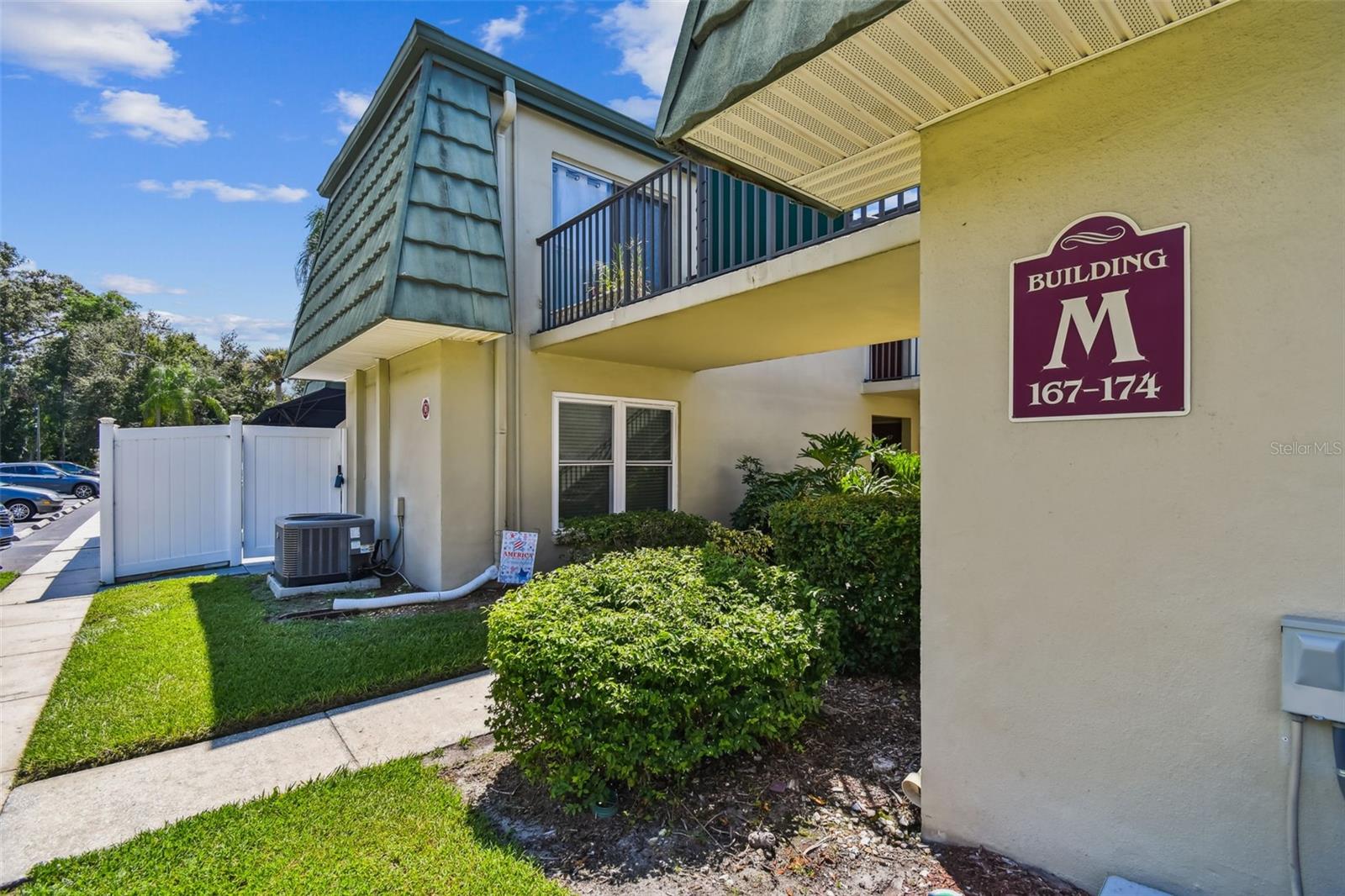 This 1st floor condo at Fountain Square is a true GEM!! So many updates in this 2BR, 1.5BA condo, Updated Kitchen, Freshly painted, new light fixtures, new doors, new vinyl plank flooring throughout and stylish new bathroom vanities, and a Fenced Patio for Privacy. Brand new A/C to keep you cool, and new hurricane windows installed in 2021. New Roof 2023. The kitchen has beautiful new shaker style cabinets, along with stainless appliances and granite countertops and a Reverse Osmosis Water Filtration system. Tons of closet space here and even a washer and dryer in the unit for your convenience. Another special part of this home is the beautiful fenced and very private patio oasis with easy access from your assigned parking spot. Did I mention that Dunedin is just 5 minutes away, or just a short drive to our World Famous Clearwater Beach. Or stay home and enjoy the community pool & fitness center and grill out on your private patio. This unit has a great location within Fountain Square, very quiet and private in the back of the community. Two small pets allowed. Assigned parking and plenty of guest parking too. All this and low HOA fees make it the total package! Fees include cable, roof, water, trash, and exterior maintenance. Walking distance to shopping , Dunedin Schools, Restaurants and so much to do nearby. This condo will not last, make an appointment to see it today!