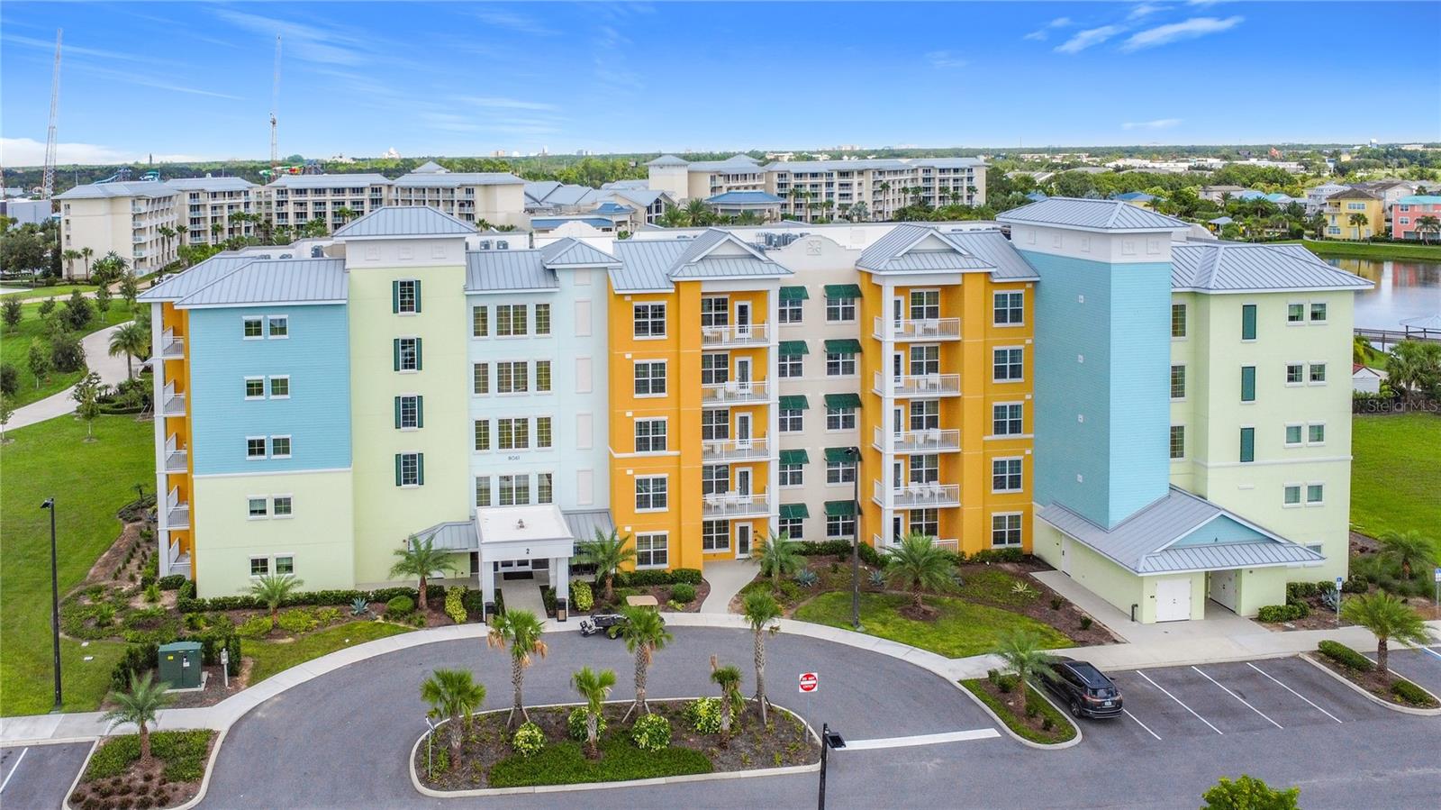 Welcome to 8061 Vacation Avenue, Unit #108 in Kissimmee, FL — a beautifully designed 2-bedroom, 2-bathroom condo offering 1,048 sq. ft. of comfort and style, nestled within the Margaritaville Resort and part of the Embassy Suites by Hilton at Sunset Walk. This fully furnished, turnkey residence is ideal as a vacation home, short-term rental, or investment property. Owners enjoy the flexibility to participate in the hotel management program for hassle-free income or self-manage for the opportunity to maximize rental profits.
Step inside to find a bright, open-concept living space, a modern kitchen with quality finishes, and a private balcony perfect for relaxing in the Florida sunshine. The spacious primary suite features an en-suite bathroom and ample storage, while the secondary bedroom is perfect for guests.
Embassy Suites owners and guests have the added benefit of using Margaritaville’s resort-style amenities, such as lagoon-style pools, a modern fitness center, on-site dining and shopping, live entertainment, and a clubhouse. Even better, the monthly HOA fee conveniently includes electricity, basic cable, and internet, making ownership simple and worry-free.
The location is unbeatable — just minutes from Walt Disney World, Disney Springs, the Island H2O Water Park, and a wide variety of dining, shopping, and entertainment venues. Whether you’re looking to “own the suite life,” generate strong rental income, or secure a private getaway in one of Florida’s most desirable destinations, this property offers it all.