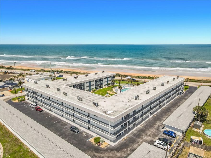 Imagine waking up every morning to the sound of waves and gentle ocean breezes drifting through your windows. This stunning two-bedroom, two-bath condo sits directly on the beach in beautiful Ormond Beach, Florida, offering the ultimate beach life lifestyle.
Located on the second floor and just steps away from the elevator, this FULLY FURNISHED home makes beach living wonderfully convenient and accessible. Step out your door and enjoy direct access to the ocean via the community’s private beach walkover that's just a quick stroll onto the soft sand. Feel the sand between your toes any time you want. Beach living isn’t just nearby — it’s literally part of your daily life.
Start your mornings with breathtaking Atlantic sunrises from your private balcony. Spend lazy afternoons reading by the water, collecting shells, or watching dolphins play just offshore. Evenings are made for sunset strolls along the shore or dining with the sound of waves in the background. This is true Florida coastal living at its finest.
This well-maintained condo blends comfort with effortless beach vibes. The bright, spacious layout is filled with natural light, featuring a functional kitchen perfect for preparing meals while watching the ocean, generous living areas, and two comfortable bedrooms (primary with ensuite bath). The split-bedroom floor plan gives everyone privacy, while the private balcony/patio is ideal for morning coffee or evening cocktails with sea views.
Standout Beach Life Features:
•  Designated garage — a rare and valuable perk in a beach community for secure parking, storing beach gear, bikes, kayaks, and more
•  Updated interiors with modern finishes
•  Private balcony/patio to soak in the salt air and ocean sounds
•  Excellent split-bedroom floor plan for privacy and comfort
•  Second-floor location with elevator just steps away for effortless living

Recent Upgrades & Rock-Solid Community:
•  Exterior concrete has been waterproofed and painted as of 12/25
•  Condo association is fully funded with moderate dues and no impending assessments — enjoy peace of mind and predictable expenses in your beach home
You’re perfectly located in the heart of Ormond Beach. A short bike ride takes you to the grocery store, while world-class dining, shopping, and golf courses are just minutes away. The very large, beautiful Bicentennial Dog Park is also just a pleasant walk from the complex — perfect for furry family members! Easy access to I-95 and Daytona Beach keeps travel simple, yet the tranquil beach setting makes you feel miles from the everyday world.
This is coastal Florida living at its absolute best — low-maintenance, worry-free, and immersed in beach life every single day. Whether you want a full-time oceanfront home, a relaxing vacation retreat, or a smart investment, this condo with its secure garage and strong association is ready for you.
Don’t wait to claim your slice of paradise — set up your showing today!! ???