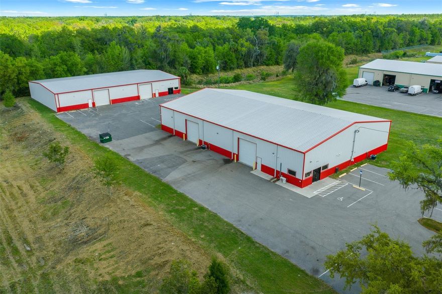 Immediate occupancy available for two like-new industrial warehouse buildings, each totaling ±9,920 SF (±19,840 SF combined), constructed in 2020 and 2021. The property offers flexible configurations for single or multi-tenant occupancy, making it ideal for owner-users, distributors, or service providers supporting one of Florida’s fastest-growing regions.

Building 1 (±9,920 SF)
Features a functional layout including ±500 SF of office space, restrooms in both the office and warehouse, two 15’ grade-level bay doors, and 21’ clear ceiling heights.

Building 2 (±9,920 SF | Divisible)
Can be demised into two ±4,960 SF units:
Unit A: Warehouse space with one 15’ grade-level bay door and 21’ clear height
Unit B: Includes office and restrooms, one 15’ bay door, and 21’ clear height
Units A and B can be combined for a full-building user.
Racking is included, offering immediate operational efficiency for storage and distribution uses.
Situated on ±3 acres within South Wildwood Industrial Park, the property is strategically located 2.5 miles from the Florida Turnpike with convenient access to I-75, providing excellent regional connectivity. The site is just off U.S. HWY 301, offering strong visibility and ease of access. Zoning: M-1 (Heavy Industrial) Ideal Uses: Storage, distribution, contractor operations, service-related businesses
Restrictions: No mechanic shops NNN Expenses: $1.34/SF
