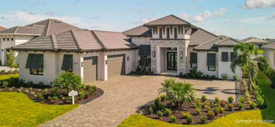 Brand new and ready to move in mid June 20205. Situated in Lakewood Ranch’s newest luxury enclave, this Arthur Rutenberg gem in Wild Blue Lakewood Ranch epitomizes sophisticated living across 3,222 square feet of meticulously crafted space. Designed with hurricane impact windows and doors, and high-end finishes throughout, the home offers three generous en suite bedrooms, three full bathrooms, a stylish half bath, an elegant office, and a versatile bonus room. The residence’s rich wood flooring adds sophistication and warmth, while the kitchen, ideal for entertaining, boasts a large island with seating, a walk-in pantry, luxurious quartz countertops, and stunning cabinetry. Outdoors, enjoy a sparkling pool, spa, and an alfresco kitchen, perfect for hosting gatherings. Wild Blue’s unparalleled amenities—including a restaurant/bar, tennis and pickleball courts, fitness facilities, golf simulator, and more—provide a resort-style lifestyle for the active and discerning. Just minutes from Waterside Place, University Town Center, and Sarasota’s renowned beaches, this home offers the pinnacle of luxury living with easy access to top-tier amenities and transportation.