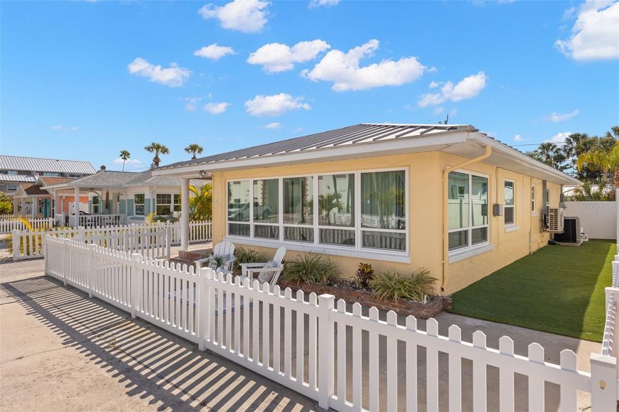 Looking for a private pool house in prestigious Pass-a-Grille (PAG)?  You’ll love this coastal gem!  Boasting many modern upgrades mixed with a taste of old Florida charm, this beach retreat is the ultimate landing spot for your next vacation.  Step inside to the large family room: inviting, comfortable and perfect for gathering with family or friends.  The open floor plan seamlessly flows into a well-appointed dining area and modern kitchen.  Boasting new cabinetry and lovely quartzite countertops, meal prep will be a pleasure.  Dining locations include a cozy breakfast nook, more formal dining table and an expansive patio for snacks or after diner drinks.  Your primary bedroom features a queen bed and en suite bathroom with gorgeous upgrades, while the 2nd bedroom offers 2 twin beds ideal for children or guests.   As for outdoor living space, there is an abundance!  The backyard is equipped with a heated pool, beach toys, plenty of lounging areas and a completely private/PVC fence.  Ready to venture further?  You need not go far!  Step out the front door, and intracoastal waterways are only a short walk to the East while the shimmery sands of PAG are Westward.  Slide into a life of leisure, as you spend days boating, beaching, or simply watching dolphins play.  At dusk, don’t forget to witness one of our jaw-dropping sunsets over coastal waters.  Alternatively, walk to historic 8th Ave for the many shops or charming eateries.  An easy bike ride north, and The Don CeSar emerges to your left.  Fondly referred to as the “Pink Palace”, this iconic St Pete Beach landmark is yours to explore. Purchase a Resort Day Pass to experience all its world class amenities or simply enjoy lunch at Maritana, an award winning restaurant on property.  Whether you’re shelling at sunrise or enjoying the peaceful privacy of your own pool, this beach house will not disappoint.  Live in Sunshine; Swim in the Sea!