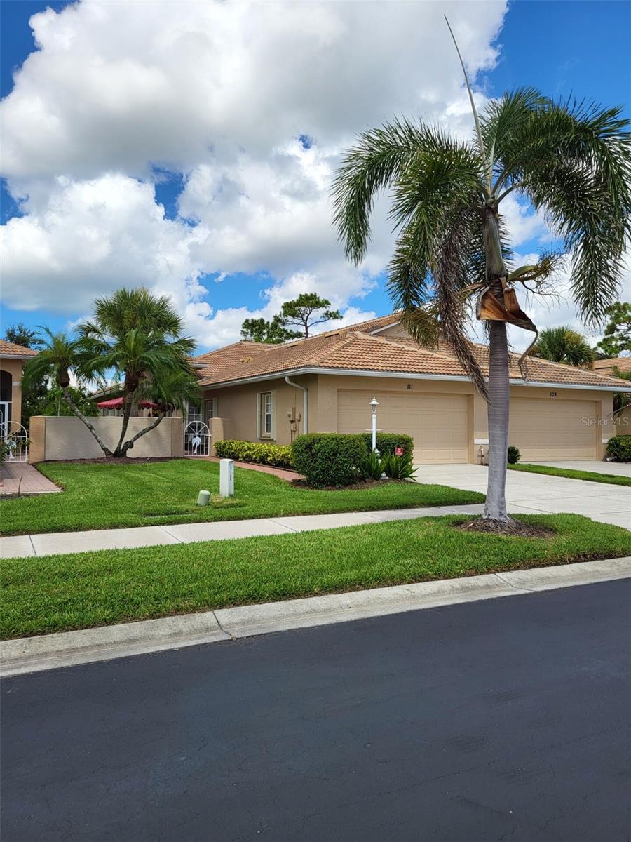 Welcome to 111 Auburn Woods Circle in the beautiful city of Venice, FL! This single-family home was built in 2003 and offers the perfect combination of modern amenities and cozy charm. With 2 bathrooms and a spacious finished area of 1,508 sq.ft., this home provides plenty of space for comfortable living. As you step inside, you'll be greeted by a bright and airy interior that is perfect for both relaxing and entertaining. The open floor plan seamlessly connects the living room, dining area, and kitchen, creating a welcoming atmosphere for gatherings with family and friends. The kitchen features updated appliances, ample cabinet space, and a convenient breakfast bar for casual dining. The primary bedroom is a peaceful retreat with plush carpeting, a walk-in closet, and an en-suite bathroom for added privacy. The secondary bedroom is equally inviting, with a large window that fills the room with natural light. The second bathroom is conveniently located near the secondary bedroom and features a tub/shower combo. Outside, you'll find a lovely backyard with lush landscaping and a patio area, perfect for enjoying the Florida sunshine. The lot size of 4,692 sq.ft. provides enough space for outdoor activities and gardening, making it a true oasis for nature lovers. Located in the desirable community of Auburn Woods, this home offers a peaceful setting while still being close to all the amenities Venice has to offer. From beautiful beaches to top-rated schools and shopping centers, everything you need is just a short drive away. Don’t miss the opportunity to make this charming home yours! Whether you're looking for a cozy retreat or a place to host gatherings, 111 Auburn Woods Circle has it all. Schedule a showing today and experience the beauty and comfort this home has to offer.