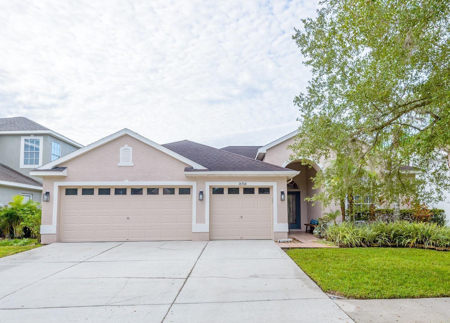 Beautiful & Spacious 4 bedroom 3 bath 3 car garage in Cheval West on a cul-de sac. This split plan home has so many possibilities. Nice Pool/Spa area and big private backyard. As you enter you have the living/dining room followed by the large kitchen with an abundance of cabinets which opens into the Family Room. A rated School District, McKitrick, Martinez & Steinbrenner. Cheval has many options with memberships for golf, social, summer camps, golf lessons and more. Information can be found : https://www.playcheval.com/membership/.