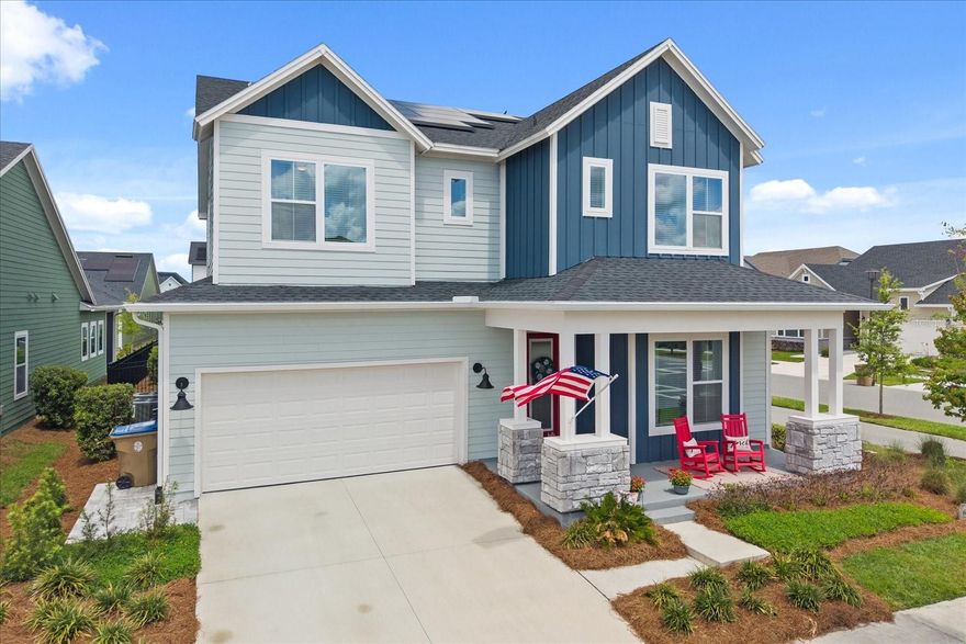 Experience refined living in this beautifully designed two story home in St. Cloud, just minutes from Lake Nona. Located in a welcoming community with a resort style pool and playground, this home offers both convenience and lifestyle with nearby Publix, dining, major employers, and easy access to Orlando International Airport. Zoned for the highly regarded Voyager K through 8 school.

Offering over 3,200 square feet, this five bedroom, three bathroom home features fully paid off solar panels for energy efficiency and long term savings. The open concept layout is filled with natural light, highlighted by oversized windows and spacious living areas with luxury LVP flooring.

The kitchen is thoughtfully designed with a large quartz island, farmhouse sink, abundant cabinetry, and a walk in pantry. The primary suite provides a private retreat with a sitting area, fireplace, spa style bathroom, soaking tub, dual vanities, and generous walk in closets.

Upstairs, a versatile loft with built in features and dual televisions creates the perfect space for relaxing or entertaining. Sonos surround sound runs throughout the home, and professionally styled furnishings may be included for a turnkey opportunity.

A perfect blend of space, comfort, and prime location.