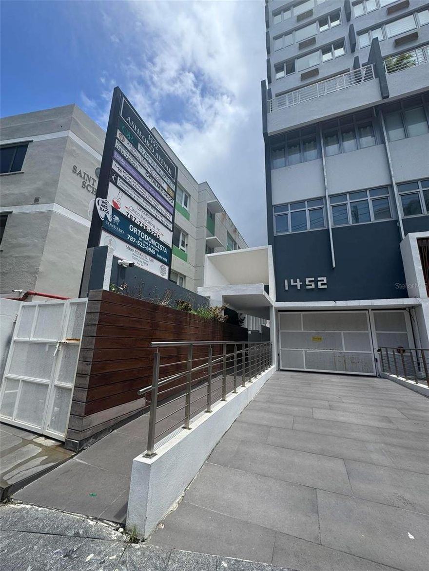 Located at the intersection of Magdalena and Ashford Avenues, directly across from Ashford Medical Center, this property sits in the center of Condado’s most active and walkable commercial corridor—surrounded by strong foot traffic and a dense residential population.
The office is situated on the fourth floor of Adaligia Condominium, an established mixed-use building. The property features controlled intercom access and a full power generator, ensuring both security and uninterrupted operations.
The suite spans approximately 662 SF and features high ceilings, abundant natural light, and a flexible open layout. Currently configured as a professional office, the space can accommodate multiple workstations or be easily subdivided into private offices. A kitchenette connection is in place, and two large restrooms are conveniently located on the same floor.
Adaligia is home to a well-established professional community, including medical specialists, legal offices, and wellness providers—creating a natural ecosystem for client-facing businesses.
Parking is available directly across the street at Ashford Medical Center, as well as nearby at Plaza de la Libertad and the AC Hotel.
Condado offers a uniquely urban environment, with a vibrant mix of restaurants, cafés, shops, hotels, fitness studios, supermarkets, and everyday conveniences—supporting consistent activity throughout the day.
A rare opportunity to secure a well-located, flexible office within one of San Juan’s most dynamic commercial districts.