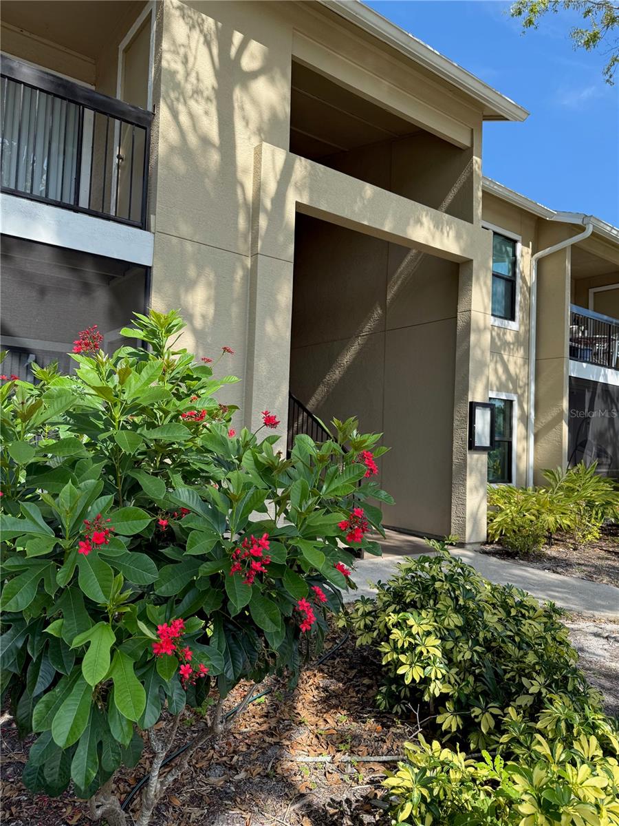 PRICE IMPROVEMENT! This beautifully remodeled "Byzantine" floor plan, 1ST FLOOR unit is in move-in condition. Newer A/C, New Washer and Freshly painted. You will love the view: quiet, serene, open and bright. Lush, mature landscaping with open space and a lake view in the distance. Vintage Grand Community features: Tennis courts, 2 large resort style pools, spa, fitness center, clubhouse, barbecue area, basketball courts and a playground. Located near #1 Beach in the U.S. Siesta Key Beach: 6.6 miles. Costco: across the street. Potter Park YMCA: 0.2 miles. Legacy Trail: 1.4 miles. Dining, Shopping. The community has recently undergone extensive renovations, featuring updated exteriors, impact glass windows, and new roofs.