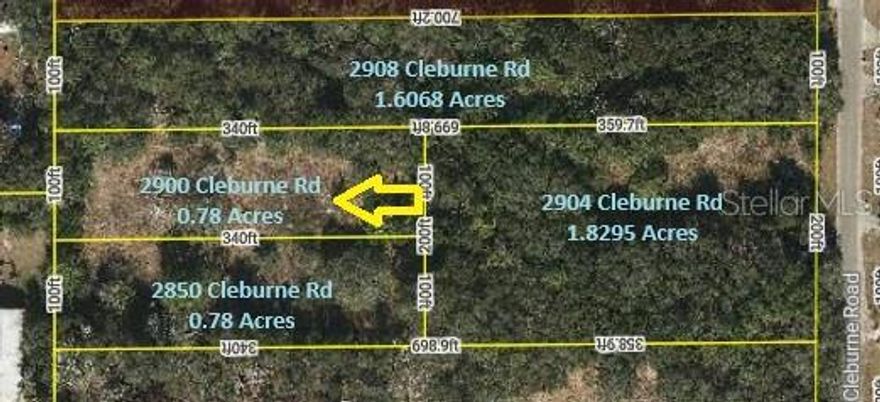 Nearly 5 acres across 4 parcels (PIDs: 08-22-31-0000-00-098, -127, -085, -154) in East Orlando between Dean Rd & Buck Rd, accessed via 2904 Cleburne leading to the interior tracts, incl. 2900 Cleburne (~.7805 ac). Established area with room for growth and quick access to UCF, SR-417, SR-408, shopping, and dining. Zoning: Planned Development (PD). Future Land Use: Low Density Residential (LDR) per Orange County (buyer to verify). PD zoning and the adopted PD Land Use Plan ultimately govern density, subdivision, setbacks, access, and permitted uses. Not in a FEMA flood zone per FEMA site.  Excellent opportunity for assemblage, estate homesite, or future residential development—subject to County approvals.

All information believed accurate but not guaranteed. Buyer is solely responsible for all due diligence (PD/LUP entitlements, FLU confirmation, surveys, wetlands, utilities/septic feasibility, access/ingress-egress, lot split/minor platting, impact fees, and permitting) with Orange County and applicable agencies. Sold as-is.
