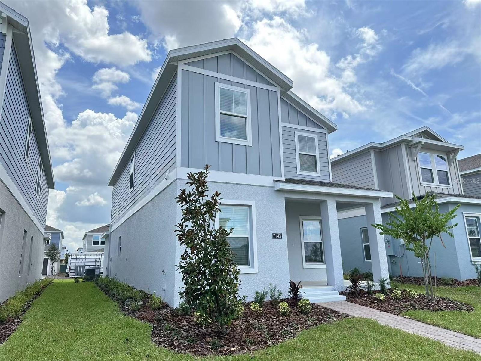 There’s nothing better than that new house smell! A brand-new home near Lake Nona is now available for rent. This stunning Tahoe model by Lennar Homes offers immediate move-in readiness and modern living at its finest. The first floor features a versatile flex space right off the entry, leading to an open-concept layout that seamlessly blends the kitchen and Great Room—perfect for both everyday living and entertaining. Upstairs, you’ll find three spacious bedrooms, including a luxurious owner’s suite complete with a private en-suite bathroom and a generous walk-in closet. The home is finished with a convenient two-car garage, providing ample storage and parking. Located in the highly anticipated EverBe community in Orlando, this home offers access to future amenities designed to foster community connections. Residents will enjoy a relaxing swimming pool, a welcoming community center, and beautifully maintained parks with shaded picnic areas, playgrounds, and multi-use trails. The community’s location offers easy access to Orlando’s city life, with major highways FL-528 and FL-417 nearby, making commutes a breeze. The newly opened Brightline station and the proximity to Orlando International Airport provide excellent connectivity, whether traveling locally within Florida or venturing beyond.This rental opportunity combines modern comfort, a sense of community, and exceptional convenience—making it an ideal place to call home. Note: Lawn maintenance and internet are included.
