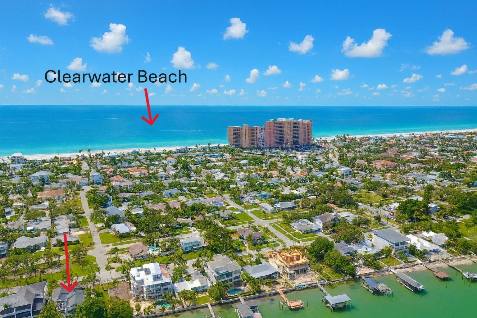 Welcome to your Clearwater Beach waterfront getaway with a min of a 7 month lease. Nestled along the Mandalay Channel on the north end of the island, this spacious 3-bedroom, 3-bath furnished residence that will sleep 8 and offers a blend of comfort, style, and water views from nearly every room. Owners have thoughtfully enhanced the home over the years with significant upgrades, including a family room addition, expanded outdoor living spaces. Inside, the open-concept layout creates the perfect setting for both relaxation and entertaining. The living and dining areas showcase vaulted ceilings with striking wood beams, crisp white paneling, and oversized windows that flood the home with natural light. The easy care flooring features tile flooring throughout. The brand new chef’s kitchen is designed for both function and style, featuring white cabinetry, granite counters, stainless steel appliances, and a breakfast bar that invites casual dining. Upstairs, you will find a bedroom with double bunk beds plus a cozy loft space ideal for reading or working from home, while the spa-inspired bathroom boasts a large glass shower, dual vanities, and granite countertops. Step outside to the expansive balcony where you can soak in the seabreeze and enjoy tropical surroundings—perfect for morning coffee or evening sunsets. Practical touches include a laundry room with full size washer and dryer plus cabinetry for storage. Enjoy fishing off the dock or relax in the hammock under the palms or gazing at the stars. Beautifully shaded backyard to enjoy the Florida lifestyle! Steps away from Clewarwater Beach and Carlouel Beach and Yacht Club. Owner would consider a longer lease ask for details.