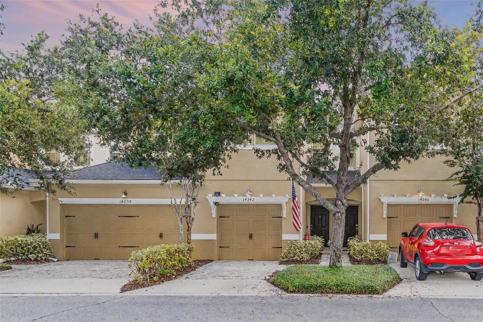 Located in the gated community of Oasis Cove, this 3-bedroom, 2.5-bathroom condo offers a comfortable, low-maintenance lifestyle just minutes from Disney—with clear views of the nightly fireworks from your own home.
The interior features a functional two-story layout with all bedrooms located upstairs, providing separation between living and private spaces. The main floor includes an open-concept living and dining area, a well-equipped kitchen with ample cabinetry, and a bathroom for guests. Upstairs, you’ll find three generously sized bedrooms, including a spacious primary suite with a private en-suite bath.
Major system updates have already been taken care of for peace of mind: a high-efficiency 2-stage Rheem A/C unit installed in 2024 and a new roof also replaced in 2024. The home also includes a 1-car garage, driveway, and guest parking close by.
Residents of Oasis Cove enjoy access to community amenities such as a resort-style pool, clubhouse, fitness center, walking trails, and playgrounds. Lawn care, exterior maintenance, pest control, gated security, cable, internet, and water are also included—making it an ideal option for full-time living or a second home.
With its unbeatable location, recent upgrades, and nightly Disney views, this property offers strong value in one of Central Florida’s most desirable areas.