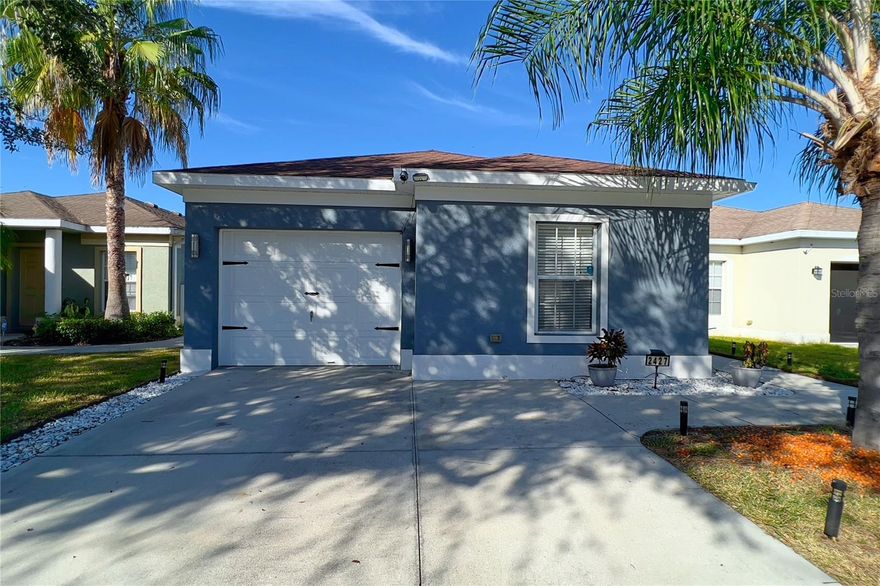 Welcome to your dream home! This charming three-bedroom, two-bathroom residence is a true gem that may be the perfect fit for you. Nestled
the quiet neighborhood, Oak View, this property offers the ideal blend of comfort, style, and convenience. As you step inside, you'll immediately appreciate
the spacious and open layout of this home. The roomy, open space kitchen is a chef's delight, featuring sleek granite countertops and a tasteful
backsplash. It's the perfect place to prepare delicious meals and entertain guests. The split bedroom floor plan ensures privacy and tranquility,
with the master bedroom separate from the other bedrooms. You'll love the elegant tile flooring that not only enhances the aesthetics of the
home but also makes cleaning a breeze. One of the standout features of this property is the newer AC unit, which will keep you cool and
comfortable year-round. Additionally, a brand new patio slab has been installed, creating a lovely outdoor space for relaxing and enjoying the
peaceful backyard. This home has been meticulously updated throughout, offering modern amenities and a fresh, contemporary feel. The garage provides ample storage space and convenience. Outside, you'll find a fenced yard that's perfect for pets or gardening, and the
tranquil backyard is an oasis of calm where you can unwind after a long day. Located in a quiet neighborhood, you'll enjoy a peaceful and serene
atmosphere, yet you're just a stone's throw away from all the shopping and amenities you could ever need. Convenience is at your doorstep,
making this home the ideal choice for those seeking both comfort and accessibility. Don't miss out on this fantastic opportunity to make this
beautiful property your own. Low HOA and NO CDD! Schedule a viewing today and discover why this home may be the one for you! Check out the video and 3D tour at the virtual links!