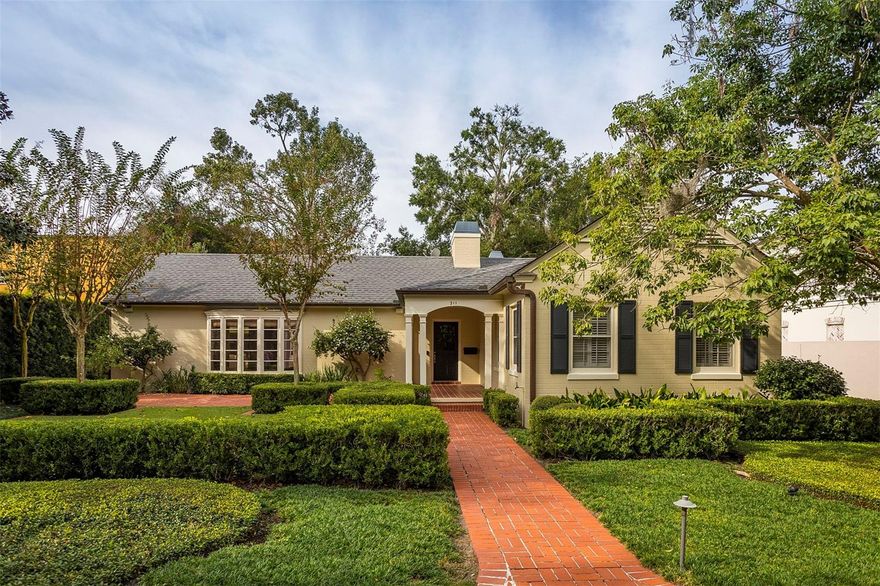 For Rent - 311 N. Interlachen Avenue, Winter Park | Offered at $6,500/mo -  Highly desirable James Gable Rogers home on Winter Park's Interlachen Avenue. Walk to Park Avenue just 2-blocks away. This fantastic single-story home offers formal living areas, a home office, high ceilings, crown moldings, hardwood floors, and great natural light. The gourmet kitchen has a WOLF 6-burner gas range, Sub Zero refrigerator, granite counters and an expansive walk-in pantry, plus butler's pantry and wine room. The sunroom expands the entire back of the home, with French doors that open to the backyard and side courtyards. The grounds are beautifully manicured and offer a picturesque background for summer evenings and get togethers. Located just minutes from Park Avenue, the Winter Park Golf Course, Rollins College, and the Chain of Lakes, this home is close to it all. Schedule your private showing today. **Lease includes pest control and lawn care** Pets may be considered.