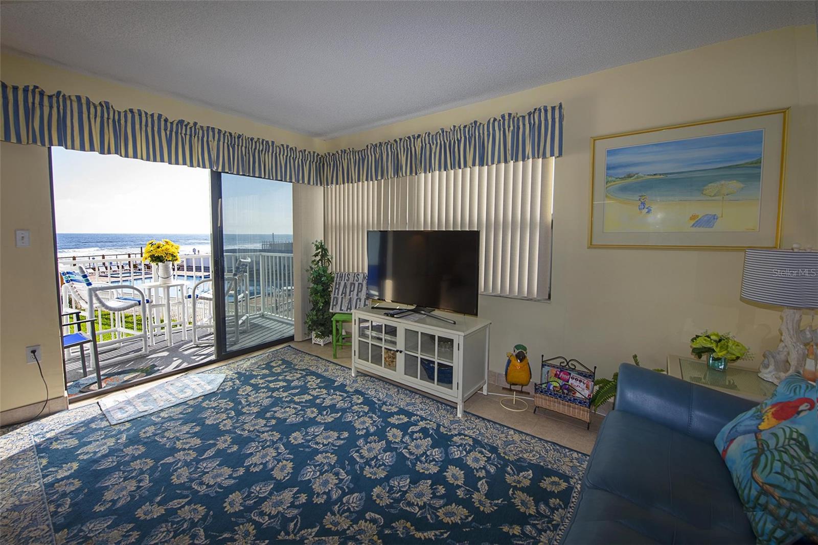 Direct ocean front - 2 bedroom, 2 full baths, wrap around balcony. This is a vacation rental completely furnished. Call Ocean Reef Villa to verify pricing and availability. 386-426-5684. Weekly rate: 1325.00 Monthly rate: 3975.00