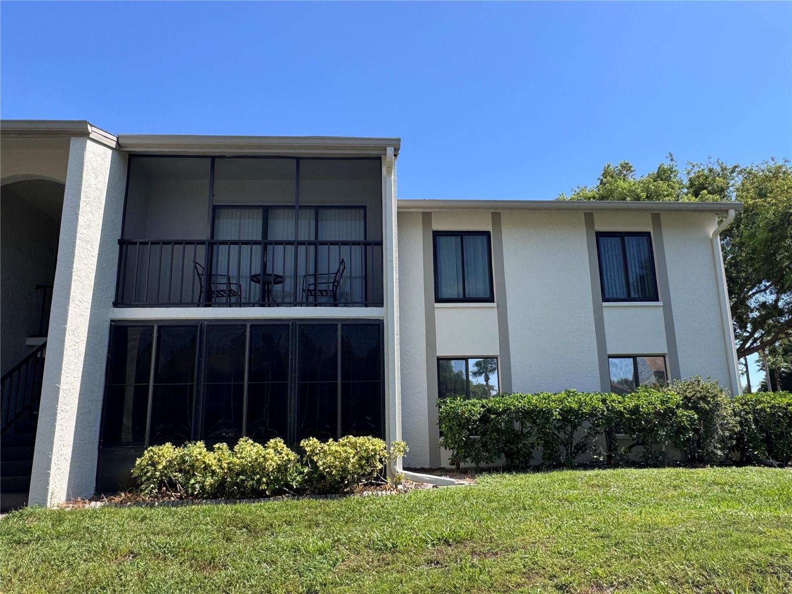 Move in ready ground floor 2 bedroom 2 bath condo in a centrally located 55+ active community. This condo is waiting for you. It offers spacious living areas and bedroom, updated bathrooms, walk in closet in the primary bedroom. An added bonus is an inside utility room with lots of storage space. All weather balcony makes it for a nice spot to enjoy your morning coffee.
Community offers a heated pool, spa, clubhouse, walking trails and a shuffle board court. Short distance from local parks, award winning beaches, shopping and entertainment.