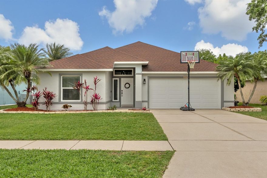 Paradise awaits in the awesome subdivision of Waters Edge. The amazing 3 bedroom 2 bath home exemplifies pride of ownership. You would never know that 2 adults, 2 kids,  and 2 dogs reside here because it is so clean and well cared for. A tasteful array of plants and fresh mulch decorate the front giving a classy curb appeal while the house sparkles from its recent power wash bath. Upon entry, you can't help but notice the beautiful wall-to-wall wood look ceramic tile and 5 1/4 inch baseboards. No expense was spared on this flooring whatsoever. The open floor plan gives great flow and allows for conversation to happen from any of the common areas of the house. I love the kitchen! The cooks' den has terrific granite countertops, soft close cabinets, stainless steel appliance package, and a sweet shiplap on the walls. Just awesome. All bedrooms are great in size and perfect for the growing family or out-of-own guests. The roof, 2x pained windows, AC, flooring, and irrigation were all done in the last five years making this house essentially NEW. The enclosed porch is a nice touch. Almost 200 sq ft of space that you can do use as your heart desires, it is also air-conditioned which is a bonus. The pool was just resurfaced and ready for the family BBQ. Fully fenced for security and the backyard even has banana trees. It's like your own tropical paradise waiting for you to get home from work to start your staycation. Zoned for great schools (right down the street), close to shopping, dining, and of course the beach. Don't miss your opportunity to make your dream become a reality. Call today for a private showing and let's make this house your new home. ;Water: City