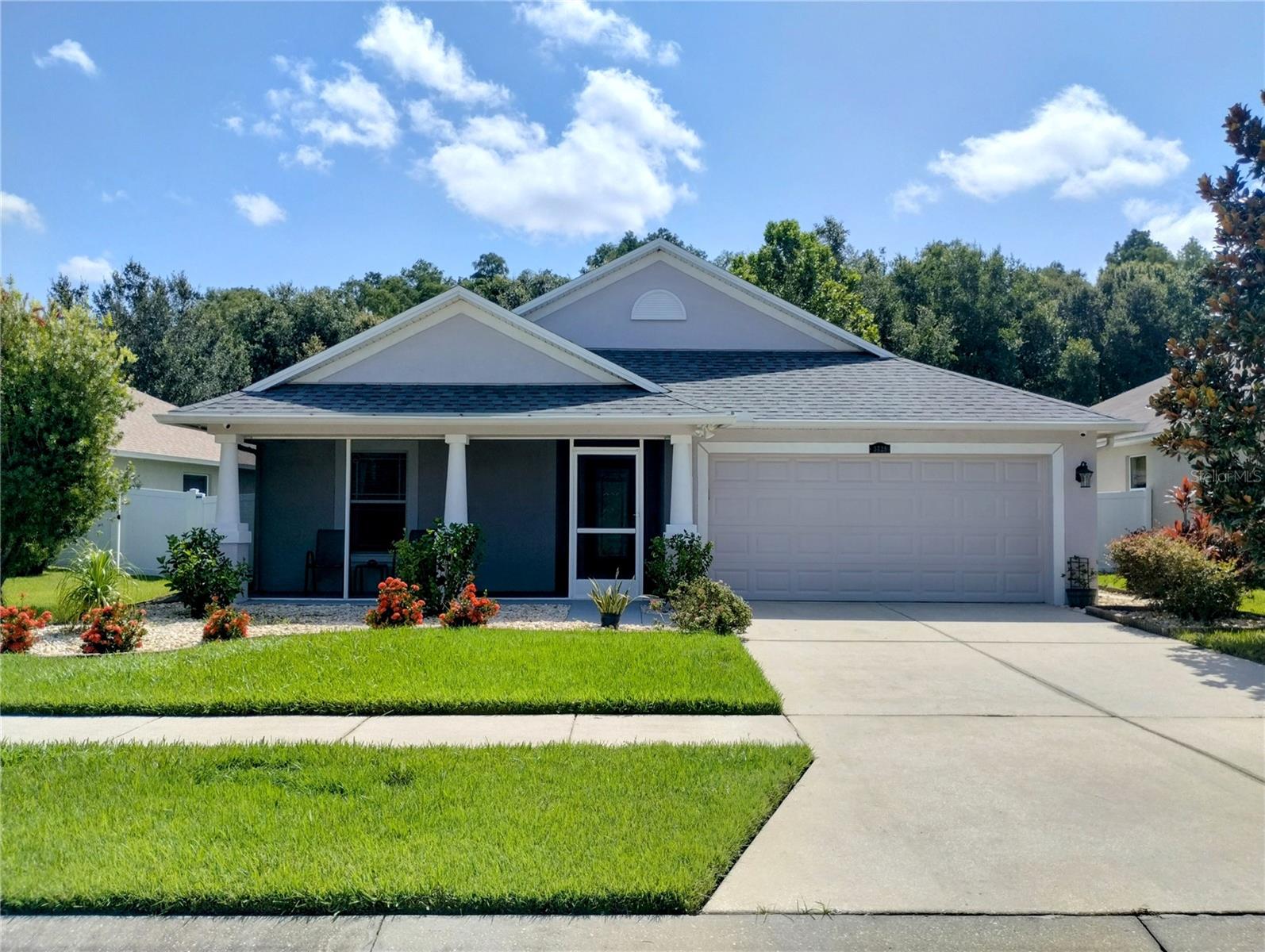 LOOKING TO BE IN YOUR PRIVATE POOL MOSTLY ALL YEAR ROUND? BRING YOUR SUITS!!! COME ON OVER AND MAKE THIS SINGLE FAMILY YOUR OWN... GREATLY MAINTAINED 3BD 2FULL BATH SINGLE FAMILY HOME SITUATED IN THE WONDERFUL WELL DESIRED CITY OF WESLEY CHAPEL, FL WHERE EVERYTHING IS GROWING WITH NEW SHOPS, MARKETS AND NEW HOMES(WAY MORE EXPENSIVE FOR ALMOST THE SAME SQFT) IN THE SURROUNDING AREAS, ALWAYS SOME SORT OF ENTERTAINMENT HAPPENING NEARBY WHILE THIS NEIGHBORHOOD REMAINS QUIET AND QUITE ENJOYABLE TO LIVE IN. PROPERTY IS LOCATED NEAR A CUL DE SAC WHICH MAKES FOR HARDLY ANY TRAFFIC COMING THROUGH AND MATURE TREES IN THE BACK WITH NO ONE BEHIND BUT THE OWLS PEEKING WHILE YOU'RE OUT ENJOYING YOUR PRIVATE RETREAT! HOME HAS A NEWLY PROFESSIONALLY INSTALLED ROOF WITH A NEW SOLAR FAN IN THE ATTIC TO KEEP IT COOL UP THERE. AC UNIT ONLY A FEW YEARS OLD AND A WATER SOFTNER TO KEEP YOUR SKIN SMOOTH AND ALLOW FOR CLEAN DRINKING AS WELL. LET'S WORK IN PUTTING YOUR PERSONAL TOUCHES TOGETHER AND MAKE THIS INVESTMENT YOURS....