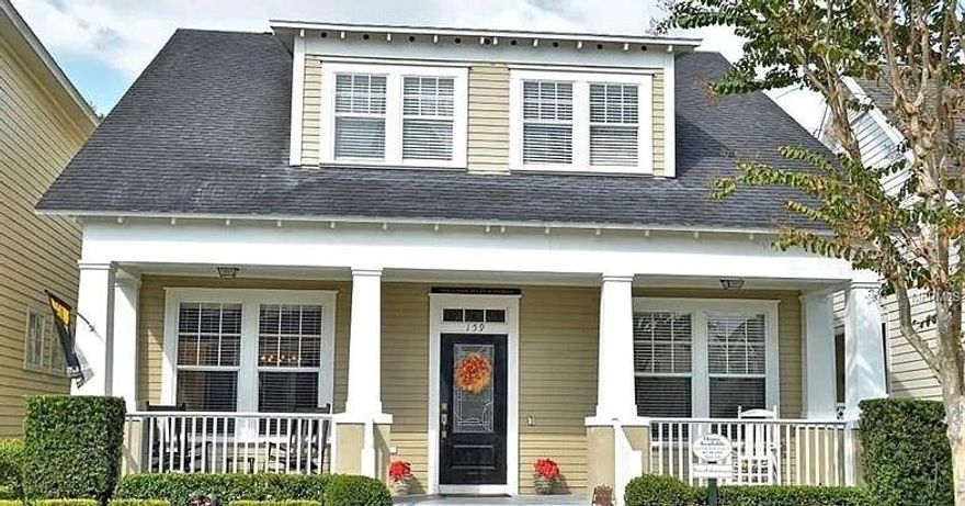 If you are searching for a single-family home with a master bedroom downstairs for under $750,000, call today! Welcome to a rare gem in Celebration-where charm, comfort, and lifestyle come together effortlessly. This beautiful 3-bedroom, 2 baths single family home with 2 car garage offers one of the most desirable hard to find features in the area: a spacious primary suite conveniently located on the first floor. Yes, a downstairs master in Celebration- at an exceptional value. On the exterior you will find the home recently painted with a roof less than 3 years old. Step inside to discover a fully upgraded interior, featuring fresh new paint, updated flooring throughout, and thoughtfully curated finishes that elevate every space. The renovated kitchen is both stylish and functional, seamlessly opening to the living area-perfect for entertaining or everyday living. Enhanced by soaring vaulted ceilings and a French door that opens up to your own private oasis. A brick-paved, fenced in courtyard offering added privacy and security. With no rear neighbors, you'll have the peace and privacy you have been searching for. A true showstopper in the home is the custom-built mantle with built in electric fireplace. A stunning custom brick accent wall crafted from 1800s old Chicago firehouse- a one of-a -kind feature that adds warmth, character, and history you simply won't find elsewhere. Upstairs, you will find two generously sized bedrooms. Each bedroom offers its own private sitting area inside the room. These versatile spaces are ideal for a playroom, home office, study nook, or cozy retreat, offering flexibility for any lifestyle. This is truly one of the best 3-bedroom floorplans you'll find, combining thoughtful design with modern upgrades and timeless charm. And beyond the home itself, living in Celebration means embracing a vibrant, picturesque community known for its tree lined streets, parks, pools, walking trails, and a true sense of connection. The downtown area is 1 mile away and offers a delightful blend of shopping, dining at numerous restaurants, banking, schools, churches, and so much more all centered around a beautiful lake. It's more than just a place to live-it's the lifestyle you have always envisioned. More photos to follow