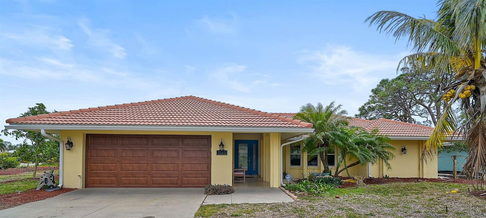 Under contract-accepting backup offers. Peace of Mind & Prime Location! Nestled in the sought-after Southbay Yacht & Racquet Club—a premier waterfront community with its own 170-slip marina on the Intracoastal—this high-elevation home (18+ ft, Flood Zone X – no flood insurance required!) offers exceptional value and lifestyle. Impact-Rated Windows, New Roof (2023). Priced Below Recent $780K Appraisal (available on request), this 3-bed, 2-bath corner-lot home with southern exposure features numerous upgrades: new roof, gutters/downspouts (2023), impact windows, impact-rated garage door, fresh exterior paint, refinished garage floor, and whole-home re-plumbed. Inside: tile flooring throughout, stainless steel appliances, large primary suite with custom shower, and spacious guest rooms. Outside: mature tropical & exotic fruit trees. Community amenities include clubhouse, tennis & pickleball, and proximity to Pine View School, Legacy Trail, beaches & more!