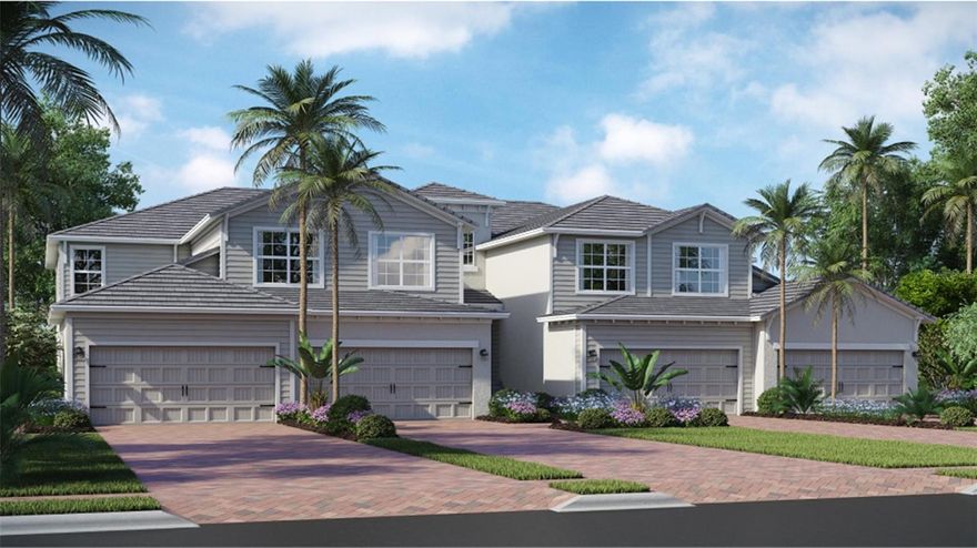 Under Construction. Wellen Park Golf and Country Club is a resort-style community for sale in the Venice/North Port area of Florida. Located within the Wellen Park masterplan, residents enjoy resort-style amenities and modern conveniences. Homeowners can enjoy an 18-hole golf course and clubhouse, providing luxury living and entertainment right in your own backyard. This single-story coach home features a modern open design among the dining room, kitchen and living room, with access to the covered outdoor lanai. The owner’s suite with a spa-like
bathroom is located toward the back of the home, while two secondary bedrooms sit near the entrance. A two-car garage offers extra storage space. Prices and features may vary and are subject to change. Photos are for illustrative purposes only. Estimated delivery date is Feb/Mar 2026.