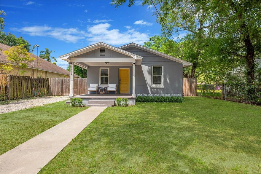 Discover your new home sweet home and fall in love with this beautifully remodeled 2-bedroom, 2-bathroom gem in the heart of Seminole Heights! Blending modern updates with cozy charm, this beautifully kept home offers both comfort and style in a prime location. A cute, covered front porch welcomes you in—perfect for enjoying your morning coffee or winding down in the evening. Step inside to a bright and inviting living space featuring luxurious hardwood floors, ideal for everyday living and entertaining. The stunning kitchen features white wood cabinetry, unique and eye-catching granite countertops, a classic subway tile backsplash, and sleek stainless-steel appliances—creating a space that is both functional and stylish. The spacious primary suite boasts a beautifully updated bathroom with a walk-in shower adorned with modern subway tile. A second full bathroom includes a tub with matching subway tile, offering comfort and convenience for guests or family. Outside, enjoy a fully fenced yard—perfect for pets, gatherings, or simply relaxing in your own private outdoor space. A large shed makes a great place for storage or a private workshop or studio. The spacious driveway provides easy and practical parking. Located in  highly desirable Seminole Heights, you’ll love being just minutes from downtown Tampa, Ybor City, major highways, vibrant shopping, and some of the city’s best dining and entertainment. Experience the energy of big city living while still enjoying the comfort of your own charming retreat.