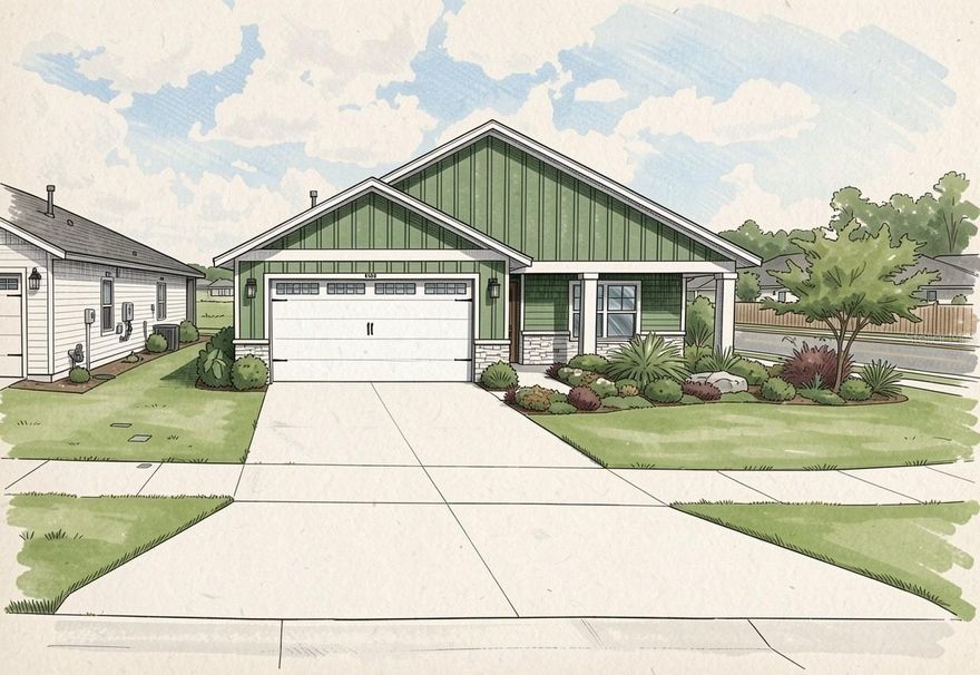 Pre-Construction. To be built. Set in Tanglewood in Newberry, FL, The Willow by William Weseman Construction puts you in the middle of what makes this part of Alachua County so appealing: the small-town charm of Newberry and the conveniences of Jonesville and Gainesville. Built by a 3rd-generation local builder, this new construction home blends practical design, durable materials, and polished finishes. This 3-bedroom, 2-bath plan offers 1,663 heated and cooled sq ft with a split-bedroom layout that gives the home a comfortable, functional flow: two bedrooms and a full bath with tub near the front, and the primary suite privately located at the rear. In the center of the home are open yet dedicated living and dining areas. Step outside to the rear porch through the 8'x8' glass slider in the living room, and enjoy the added convenience of a second rear-porch access door from the primary bedroom. The kitchen is designed to be both polished and practical, anchored by a 9' island and finished with quartz countertops, solid wood cabinets with soft-close drawers, tile backsplash, pull-out dual trash bins, a good-size pantry, and a stainless steel under-mount single-basin sink. Included appliances are a stainless steel slide-in electric range, microwave, and dishwasher. A mud bench and dedicated laundry room with sink and window add everyday functionality. The primary suite offers a large walk-in closet, dual sinks, full tile shower, and private water closet. Additional interior highlights include LVP flooring throughout, ceramic tile in bathrooms, 9' ceilings throughout, recessed LED lighting, and ceiling fans. Exterior details add curb appeal and low-maintenance durability, including stacked stone accents, Hardie board siding with spacer clips and board-and-batten accents, 12"x12" columns, low-maintenance aluminum soffits, a fully sodded Zoysia yard, and a 2-car garage with an 8' door. Energy-smart features include Low-E windows, R-30 insulation, 15 SEER HVAC, electric water heater, and wi-fi enabled thermostat and garage door opener. Buying at this stage offers the opportunity for buyer design selections and personalization, with choices and upgrades available including, but not limited to, roof shingle color, exterior paint color, stone accent color, cabinet color, countertops, interior paint color, front door, and interior door style. Tanglewood’s planned amenities include a pool, playground, pickleball, covered pavilion, and sidewalks on both sides of the street. The $95/month HOA includes access to the future amenities plus front yard mowing and maintenance. Community services include Clay Electric, the City of Newberry, and Cox Cable. Zoned for Newberry Elementary, Oak View Middle, and Newberry High School (buyers should verify school zoning). The location also offers convenient access to daily essentials and area destinations: 2.5 miles to Publix, 5 miles to area schools, 5 miles to Tioga Town Center, 6.5 miles to Jonesville Park, 4.9 miles to Easton Sports Complex, 8 miles to Diamond Sports Park, 9 miles to I-75, 13 miles to UF, 9.3 miles to HCA Florida North Florida Hospital, and 15 miles to the VA Hospital and UF Shands Hospital. Estimated completion is end of Sept 2026. Early buyers may have the benefit of selecting from available homesites, including this home on Lot 94, a 54' x 116' home site. Photos are of a previously completed similar home; finishes and selections may vary. Reach out for availability, construction updates, and the current selections list.