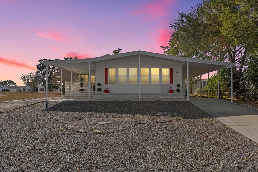 Welcome to easy Florida living in the gated Brookridge 55+ community! This beautifully cared-for 2 bedroom, 2 bath home offers space, privacy, and thoughtful upgrades throughout. Car enthusiasts and hobbyists will appreciate the oversized true one-car garage, dual driveways, and an extended carport, providing ample parking and storage. The garage area also includes a dedicated workshop space along with an additional storage room featuring overhead storage, ideal for hobbies, tools, and seasonal items. Step inside to enjoy a bright and inviting open floor plan with a spacious kitchen, dining area and a large living room, perfect for everyday living and entertaining. Kitchen offers ample storage space, pantry space, built in oven, island cooktop and a new dishwasher. Home has several storage closets and built-in cabinets and display cabinets throughout, so you’re able to downsize without losing space for your prized possessions. The primary bedroom is oversized with a private bathroom featuring dual sinks, walk in shower and separate garden tub. The second bedroom is well sized with a walk-in closet. Convenient features include low maintenance rock landscaped front yard, neutral paint colors, updated light fixtures, ceiling fans, door handles and cabinet hardware along with the indoor laundry space!  Major improvements include a new TPO membrane roof 2025 (to include entire dwelling: home, sunroom, carport and garage) replaced subflooring, luxury vinyl plank flooring as well as replaced vapor barrier (2020) & updated windows for added peace of mind. Enjoy the Florida lifestyle year-round in the Florida room, or step outside to the patio area, ideal for grilling and taking in beautiful sunset views. Spend your days at the community pool, golf course, tennis/pickle ball courts or clubhouse for social events or just cruising around in your golf cart. The community also offers boat/rv storage for your toys! Amazing location close to restaurants, shopping, Oak Hill hospital, medical offices, springs, beaches and the Suncoast parkway for a quick drive to Tampa Airport. Pride of ownership is obvious with this home and its exceptional condition, modern updates, and prime location.  This home is a must-see!