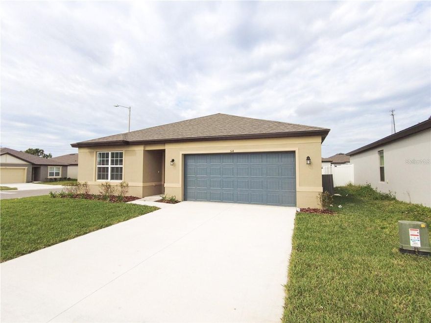 Almost new and well-maintained single-family home with 4 bedrooms, 2 bathrooms, and a big fenced back yard is located in the heart of Davenport! Built in 2022, this 1,850 sqft single-family residence boasts a spacious open floor plan, perfect for entertaining. The chef-inspired kitchen features sleek granite countertops and stainless steel appliances, while the main living areas are adorned with elegant ceramic tile flooring. The bedrooms offer new luxury vinyl waterproof, and the home has central heating and cooling for year-round comfort. The interior is freshly painted. This home is located just minutes from major highways, shopping centers, and medical facilities, offering both convenience and style.