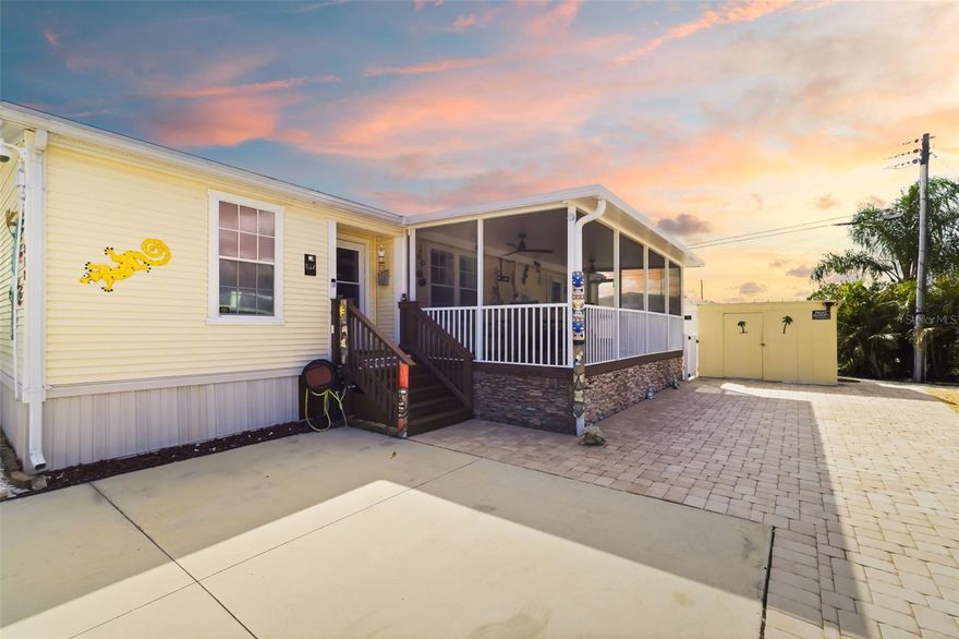 Welcome to this charming 3-bedroom, 2-bath modular home in Bradenton, offering 1,440 sq. ft. of comfortable living. This non-age-restricted residence is part of the optional 55+ Fairlane Acres community. Opting in to the $135/month HOA provides water and sewer coverage, along with access to community amenities including a heated saltwater pool, shuffleboard and pickle-ball courts, and a clubhouse hosting social events.

Inside includes vaulted ceilings, a bright living area, and a screened-in deck. All newer appliances - washer, dryer, refrigerator, dishwasher and stove remain with the home. Additional features include a Ring doorbell, alarm system with cameras, outdoor irrigation system, metal storage shed, fenced yard and sandstone colored paver walkways. 

Ideally located just over 5 miles from the beaches of Anna Maria Island and under 6 miles from SRQ Airport, this home blends comfort, charm and convenient Florida living.