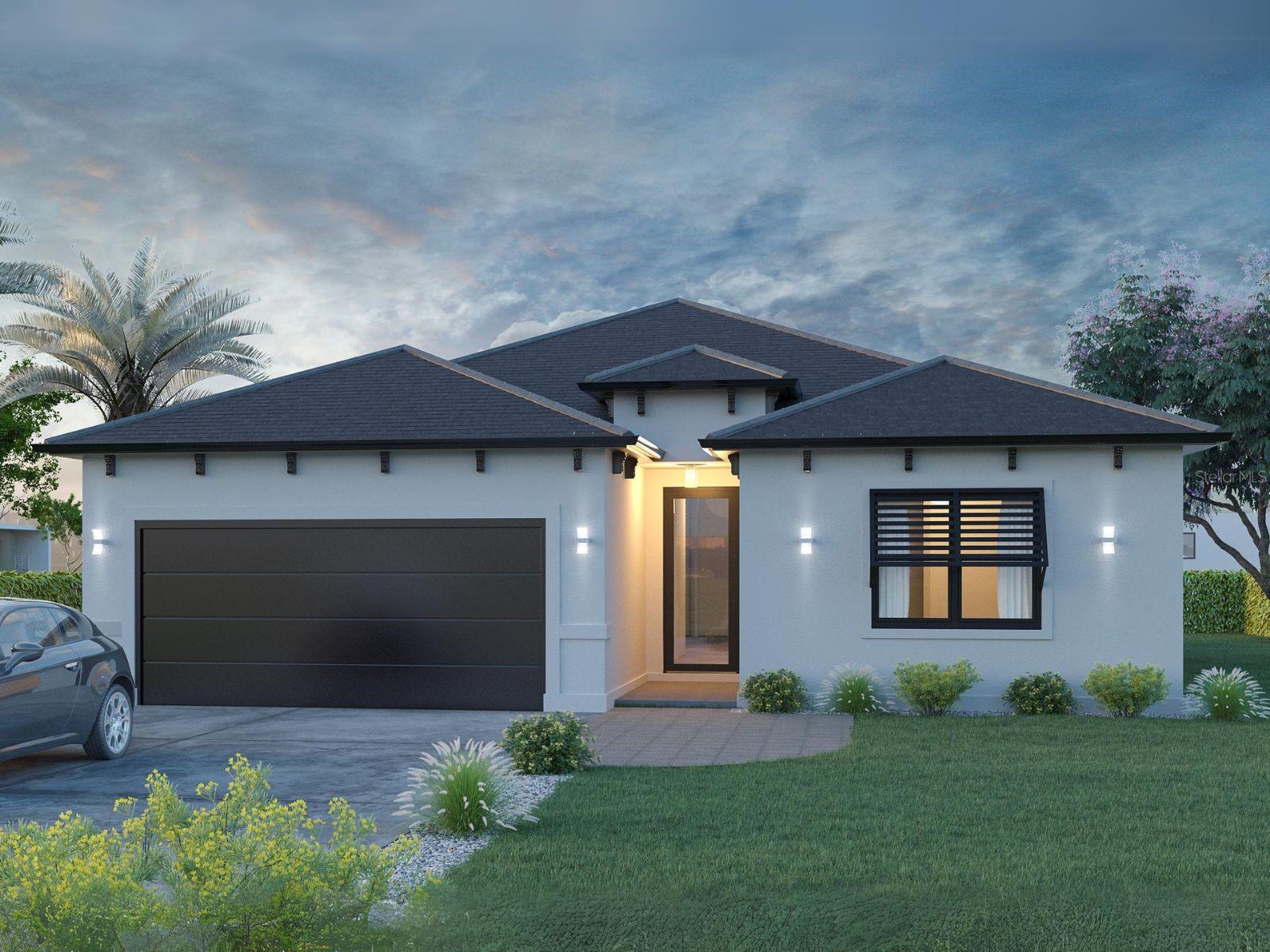 Pre-Construction. To be built. CHOOSE THE FINAL FINISHES with this 4-bedroom, 3-bathroom British West Indies style house. With a layout spanning 1990 square feet this design offers space for every family member. This home features impact windows, luxury vinyl plank flooring and UPGRADED finishes making this feel like a custom house. Entertain both friends and family with ease in this large living room with tons of natural light shining in. Plus, the 4th bedroom can act as your very own private in-home office! With a spacious two car garage your vehicles will have a place to call home. Whether you choose to host family gatherings on your patio or simply enjoy the surroundings this home is designed for you to cherish every moment. Now kick back and enjoy indoor outdoor living at its finest in your brand new home.