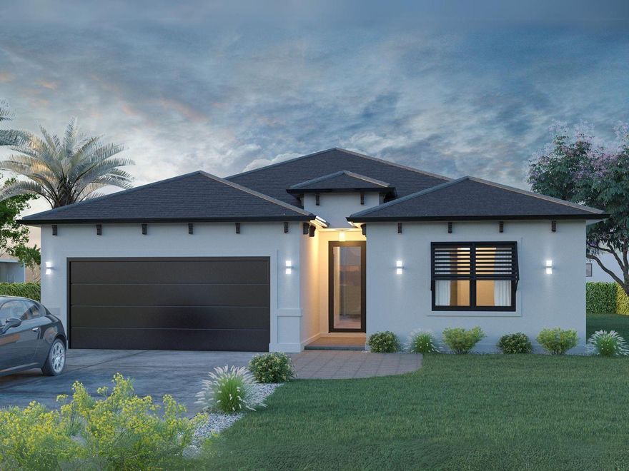 Pre-Construction. To be built. CHOOSE THE FINAL FINISHES with this 4-bedroom, 3-bathroom British West Indies style house. With a layout spanning 1990 square feet this design offers space for every family member. This home features impact windows, luxury vinyl plank flooring and UPGRADED finishes making this feel like a custom house. Entertain both friends and family with ease in this large living room with tons of natural light shining in. Plus, the 4th bedroom can act as your very own private in-home office! With a spacious two car garage your vehicles will have a place to call home. Whether you choose to host family gatherings on your patio or simply enjoy the surroundings this home is designed for you to cherish every moment. Now kick back and enjoy indoor outdoor living at its finest in your brand new home.