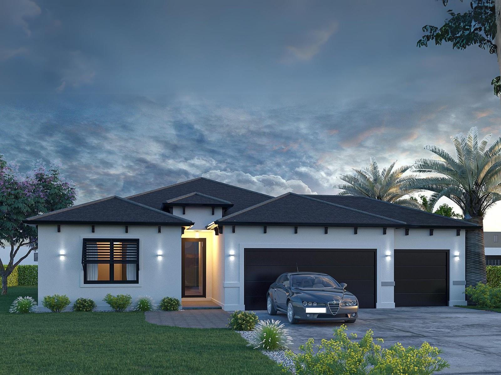 Pre-Construction. To be built. CHOOSE THE FINAL FINISHES with this 4-bedroom, 3-bathroom British West Indies style house. With a layout spanning 1990 square feet this design offers space for every family member. This home features impact windows, luxury vinyl plank flooring and UPGRADED finishes making this feel like a custom house. Entertain both friends and family with ease in this large living room with tons of natural light shining in. Plus, the 4th bedroom can act as your very own private in-home office! With a three car garage your vehicles will have a place to call home. Whether you choose to host family gatherings on your patio or simply enjoy the surroundings this home is designed for you to cherish every moment. Now kick back and enjoy indoor outdoor living at its finest in your brand new home.
