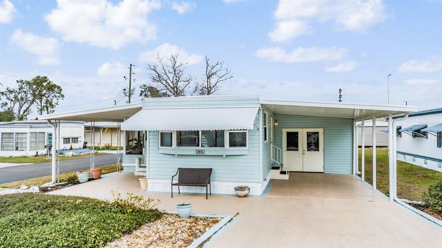 Discover your perfect winter escape or year-round Florida retreat in Betmar Acres, an active 55+ golf community where you own the land and enjoy a low annual fee of just $475. This beautifully updated 2-bedroom, 2-bathroom split-bedroom home sits on a desirable corner lot close to walking trails, shuffleboard, and the main clubhouse—ideal for those who love staying active and connected. Step inside to find a home that’s been thoughtfully renovated with new flooring, new roof, updated vanities and fixtures, wood cabinets, and a freshly painted driveway. The bright, eat-in kitchen offers electric appliances, ample storage, wood cabinets, and plenty of counter space for meal prep. The comfortable split-bedroom layout provides privacy for owners and guests alike. An oversized Florida room expands your living and entertaining space and connects conveniently to the inside laundry area. There’s also a relaxing screened-in patio, perfect for enjoying the warm Florida breezes year-round. The home stays comfortable with a Trane central heating and cooling system (2011) and is offered fully furnished, making it truly move-in ready. And did I mention, the golf cart is included! Betmar Acres offers an unbeatable lifestyle with 27 holes of golf, two swimming pools, hot tubs, three clubhouses, a library, and scenic walking paths. Enjoy endless activities including billiards, table tennis, shuffleboard, bocce, pickleball, miniature golf, tennis, basketball, and popular Bingo nights. Friendly neighbors and a vibrant social calendar make it easy to feel right at home. Whether you’re searching for a seasonal getaway or a forever home in the heart of sunny Florida, this property has it all. Don’t miss this one—call now to schedule your private showing!